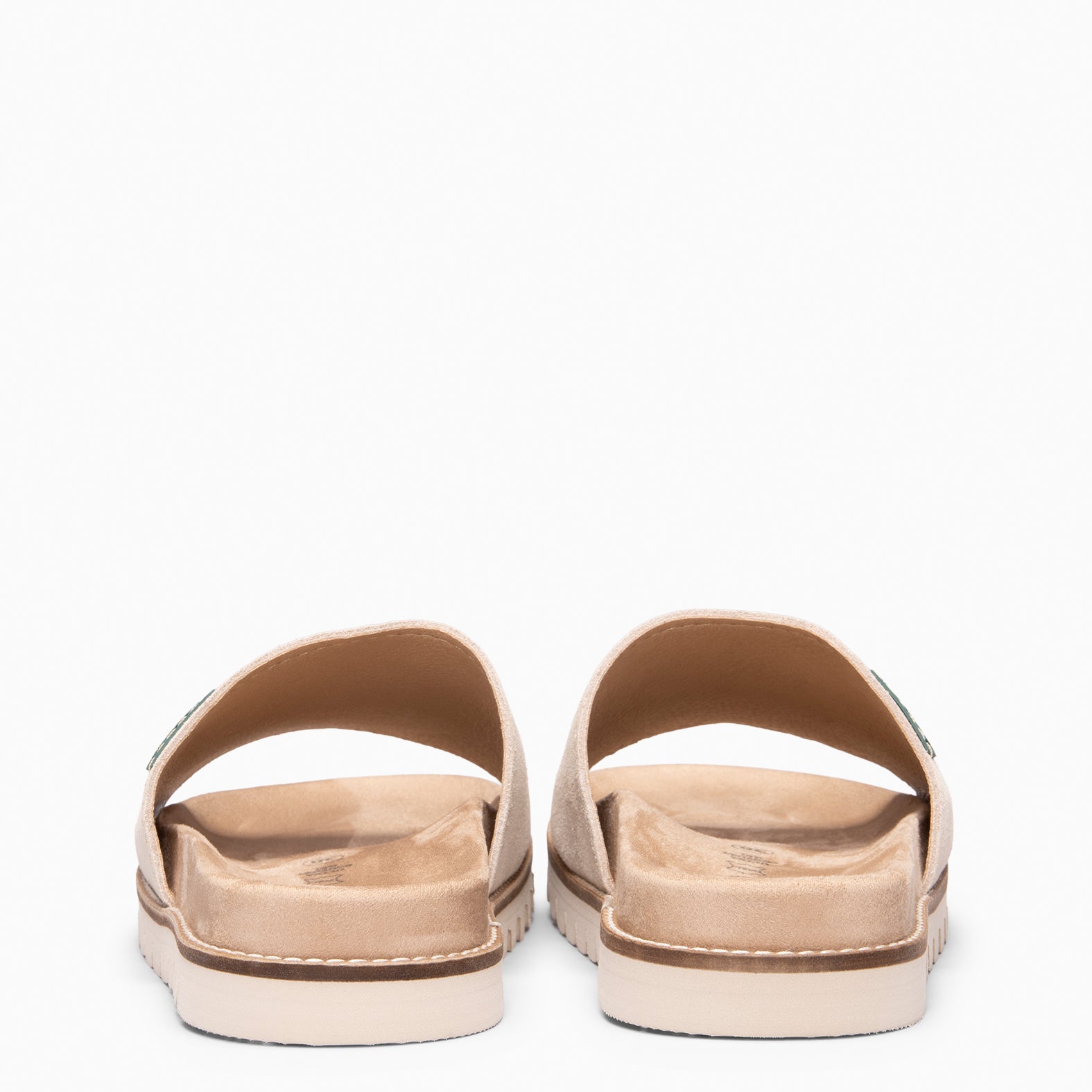 CUBA - Sandalias tipo pala de serraje BEIGE