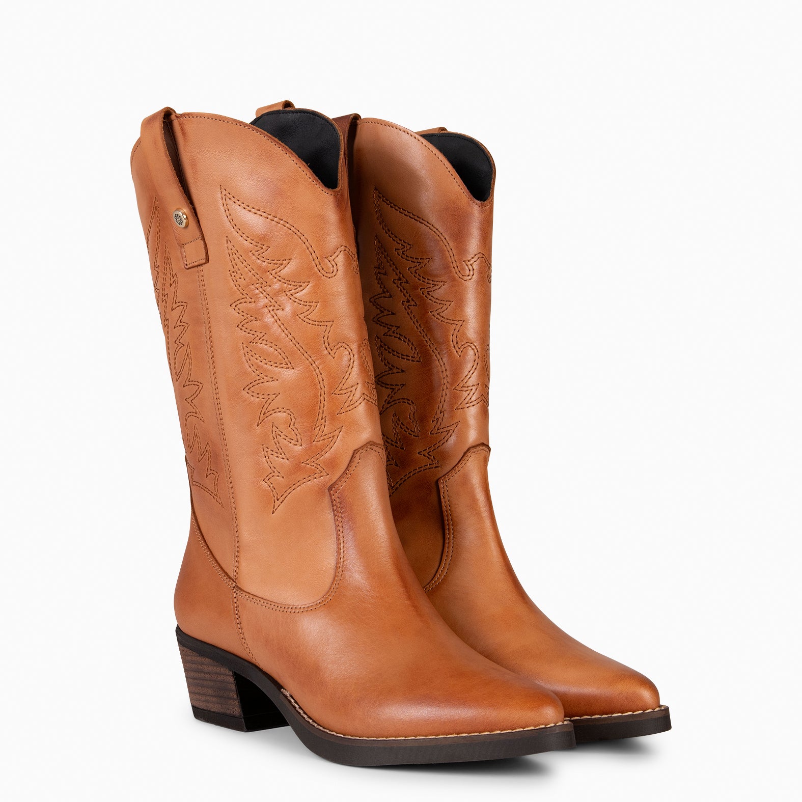 UTAH - Botas Cowboy bordado CAMEL