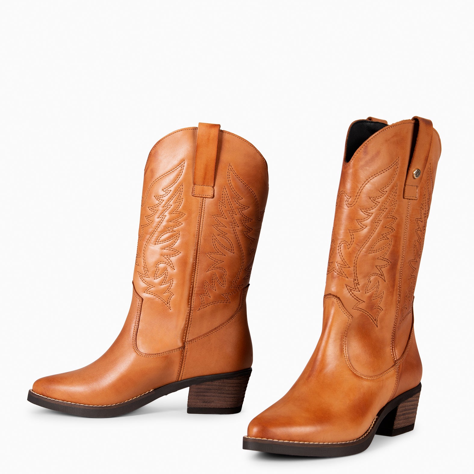 UTAH - Botas Cowboy bordado CAMEL