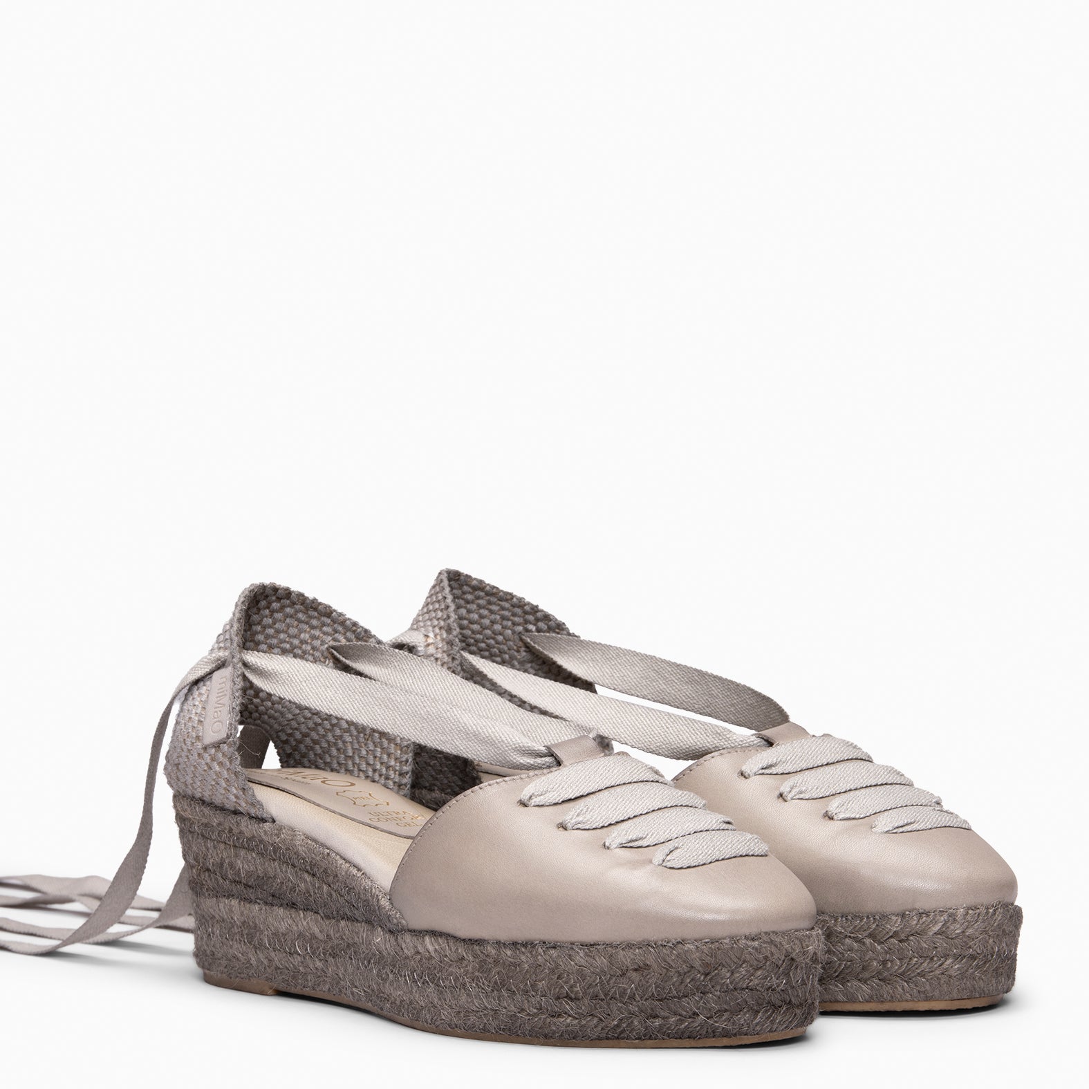 NOJA - Cuñas de esparto con tintado natural TAUPE