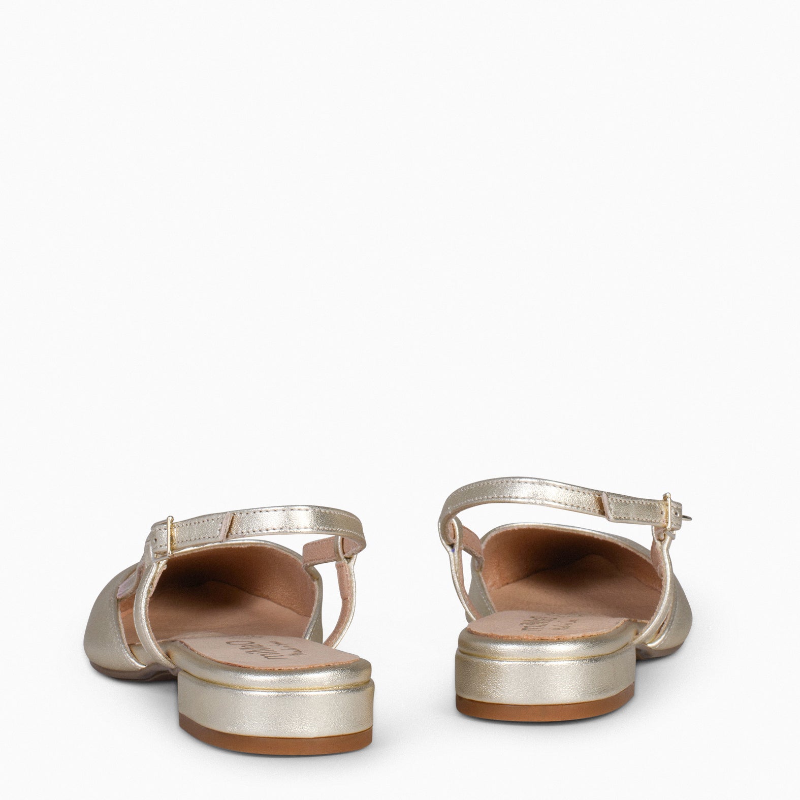 BRUNCH – Chaussures Slingbacks plates OR