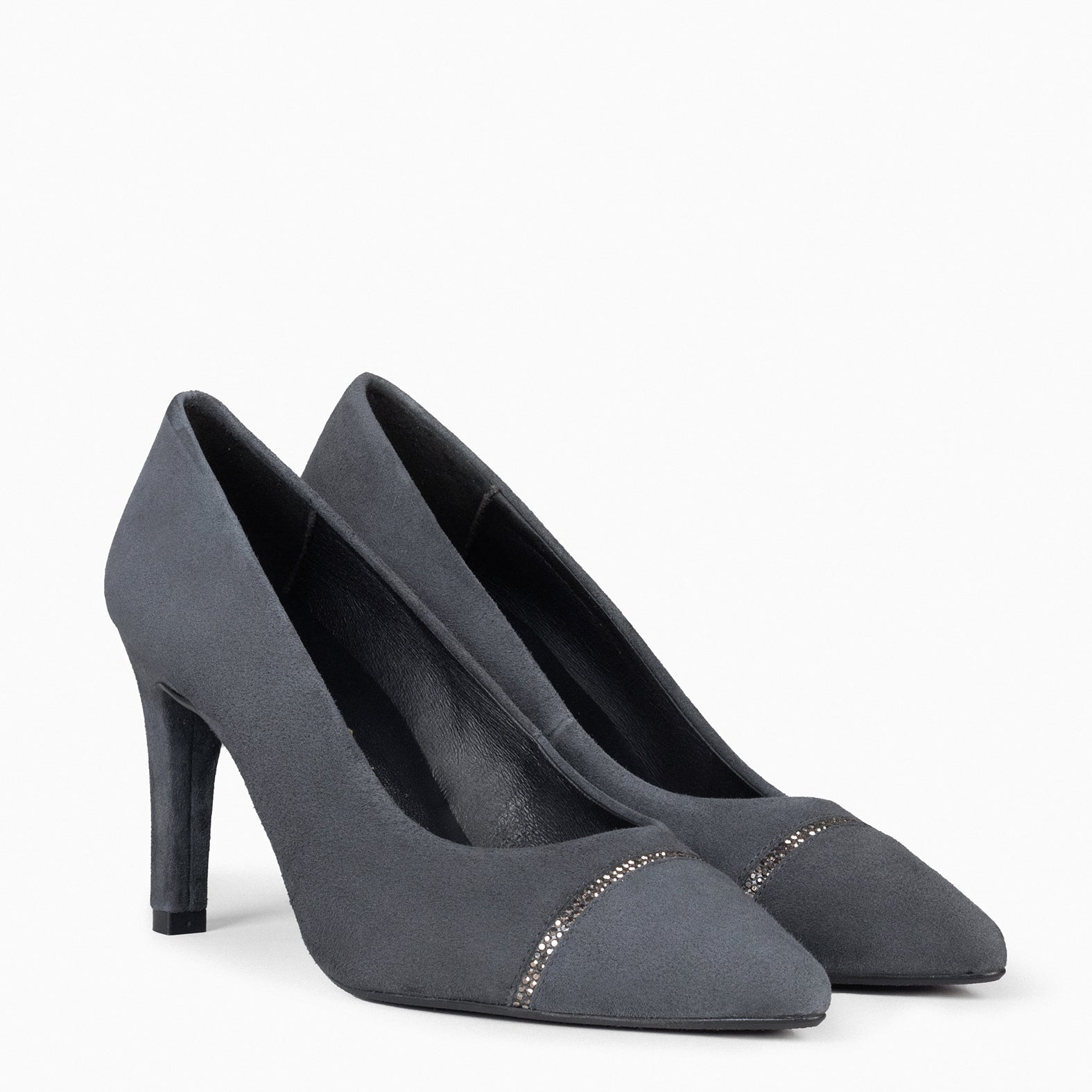 Zapatos discount tacon gris