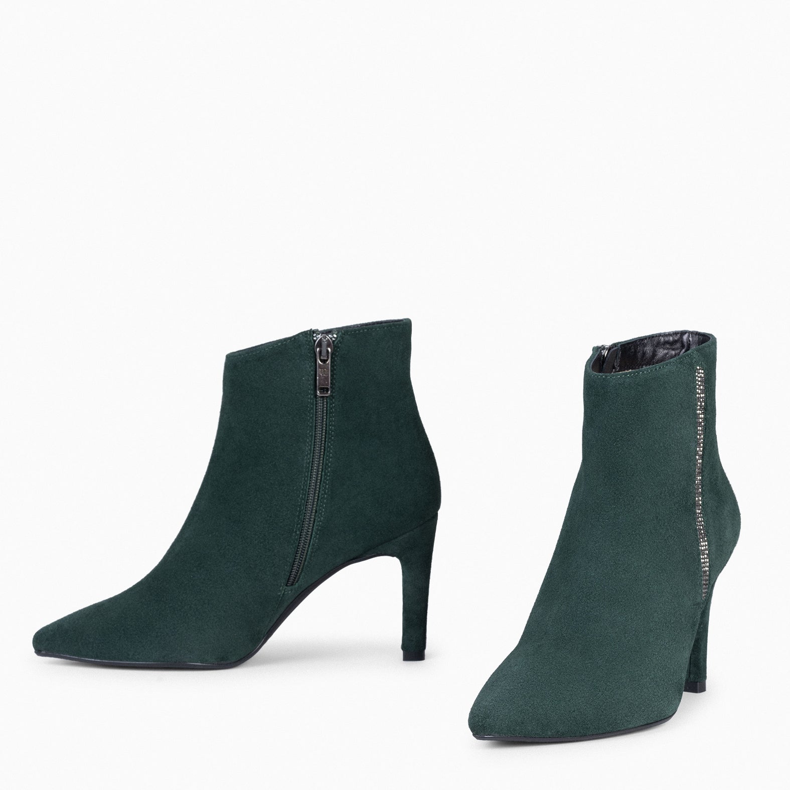 GLAM BOOTIE – GREEN Elegant Stiletto Booties