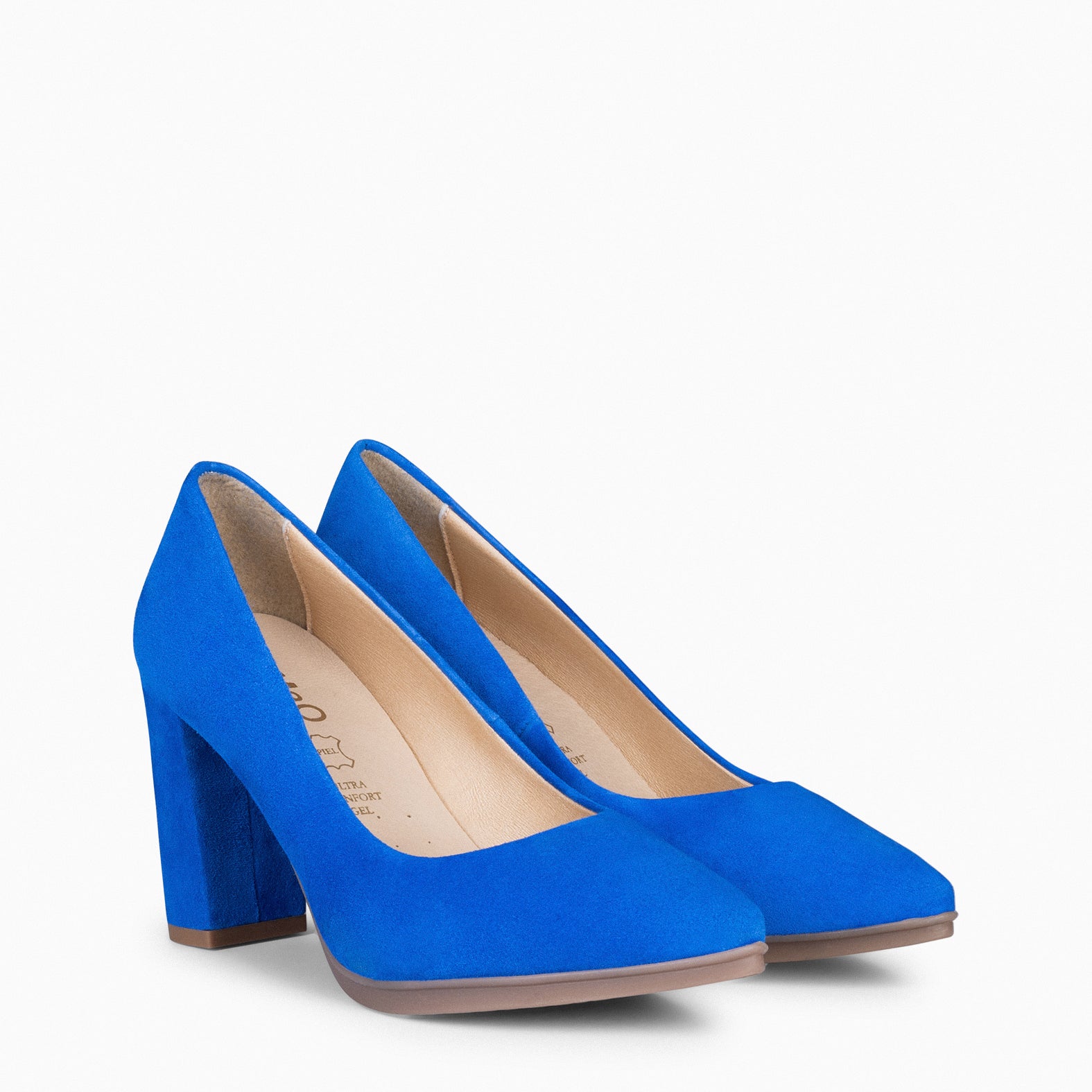 URBAN – BLUE Suede high-heeled shoes 