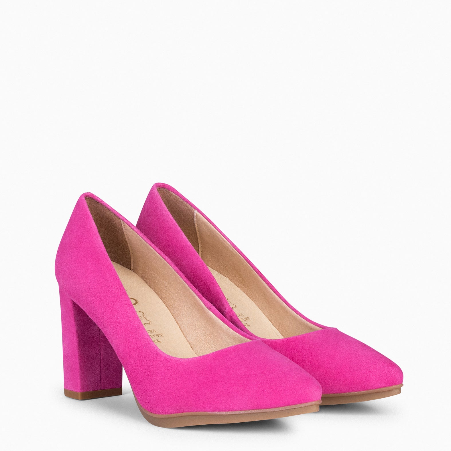URBAN – Zapatos de tacón alto de ante FUCSIA - miMaO ®