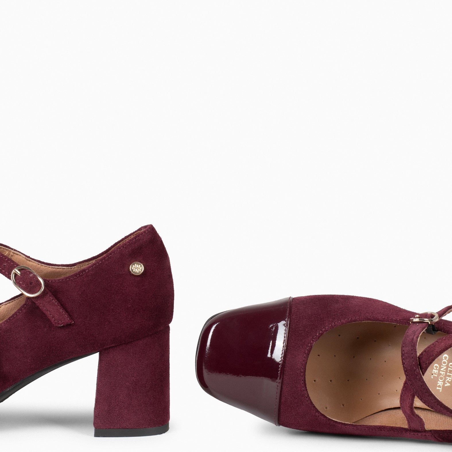 LIDIA – BURGUNDY Mary-Jane with strap