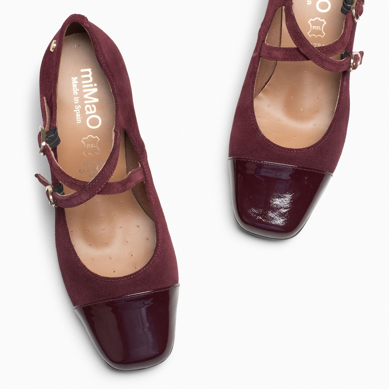 LIDIA – BURGUNDY Mary-Jane with strap