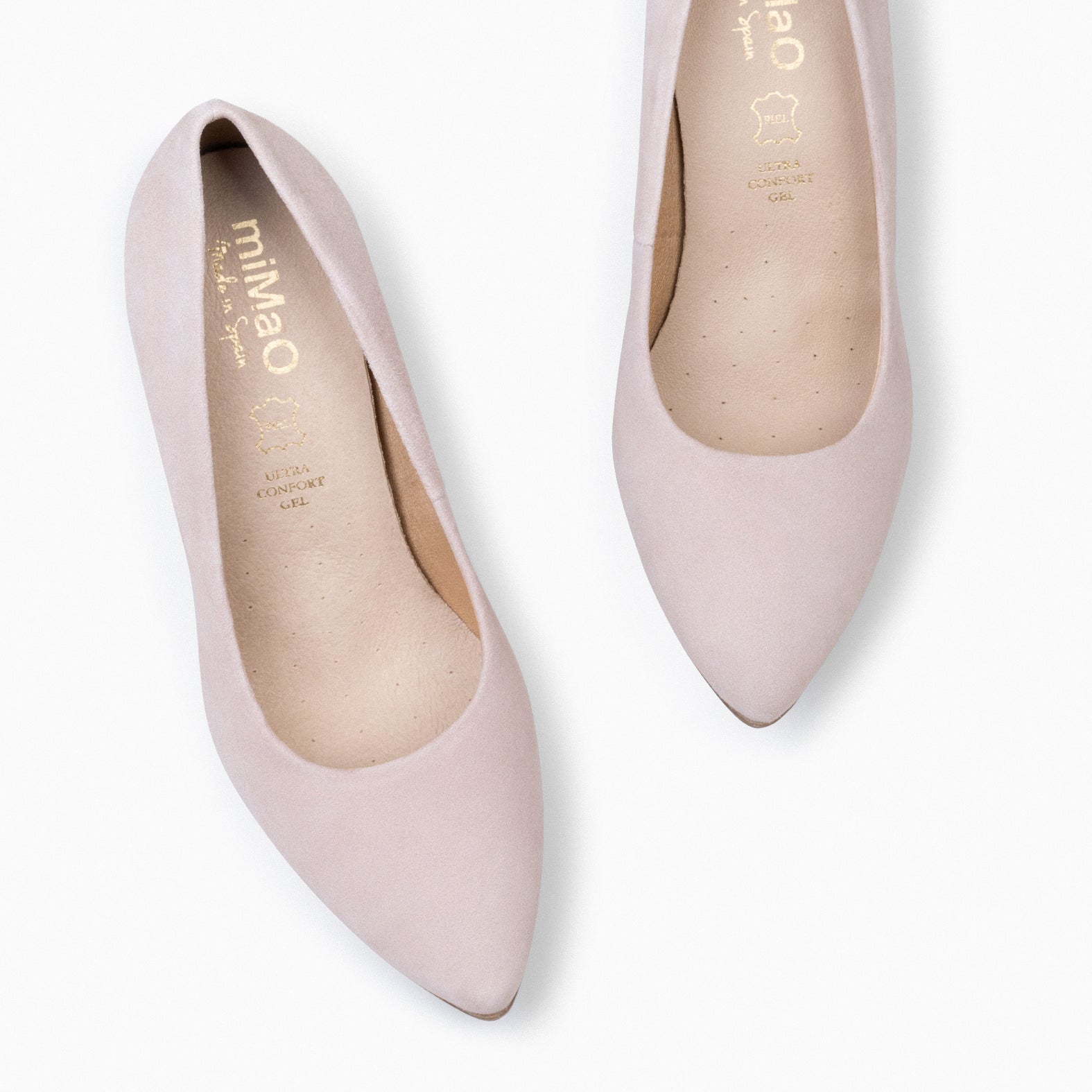 URBAN – NUDE Suede high-heeled shoes 
