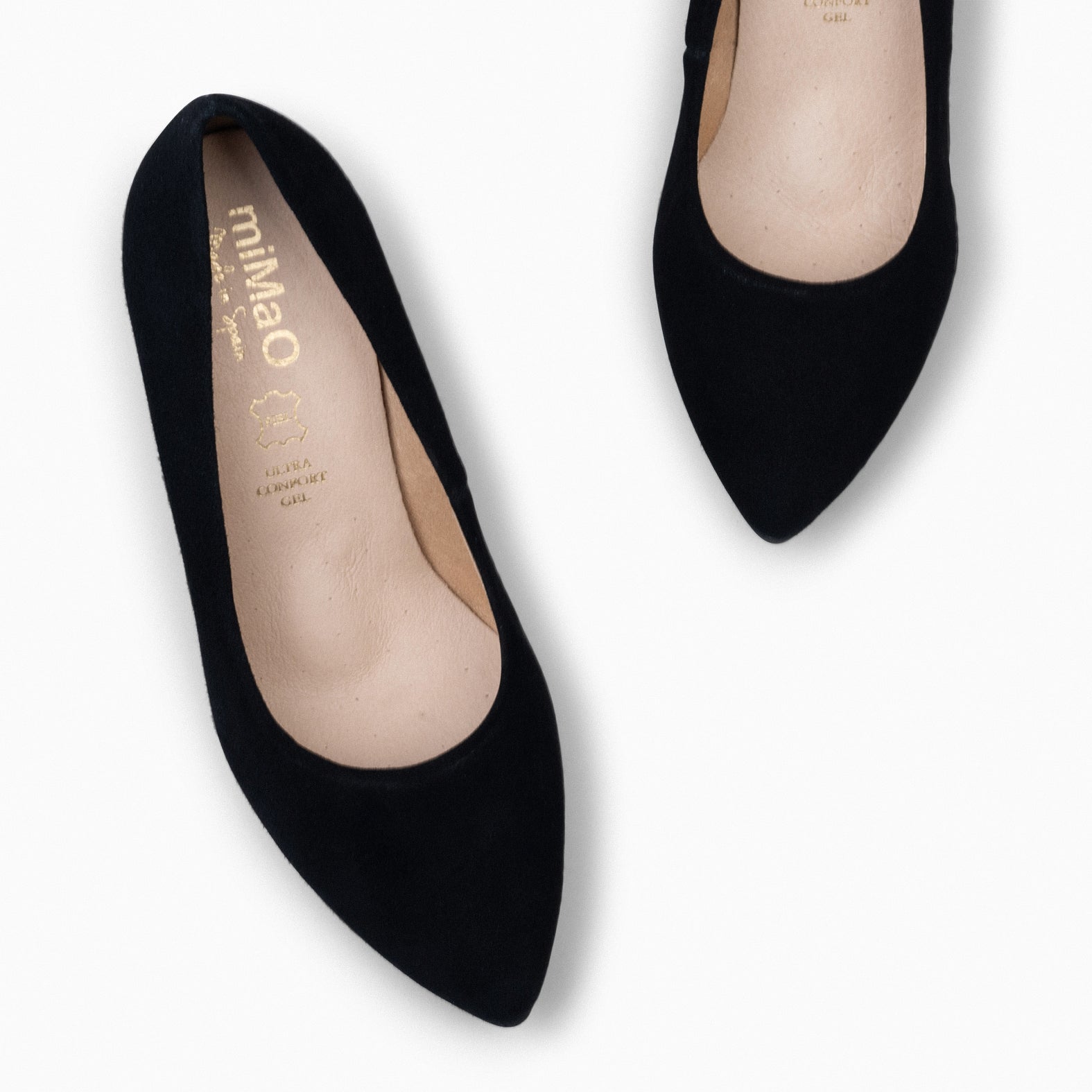 URBAN – Zapatos de tacón alto de ante NEGRO - miMaO ®