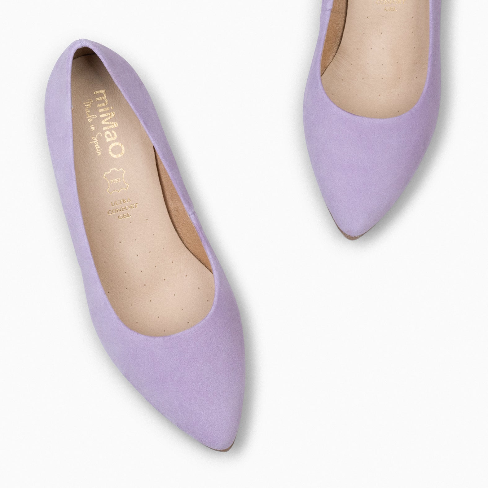 URBAN S - LILAC SUEDE MID-HEELED SHOES