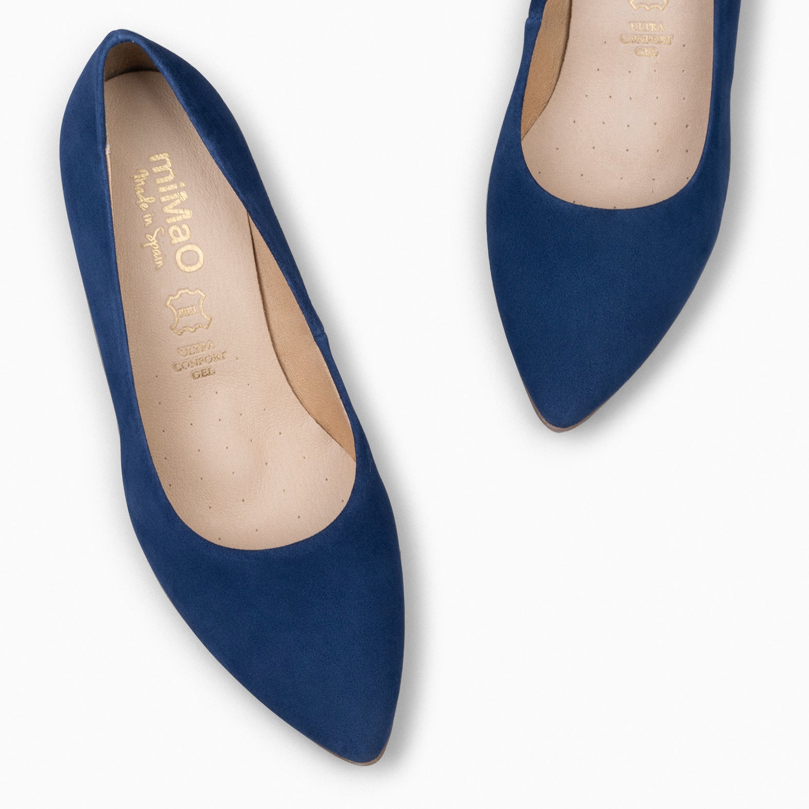 URBAN S - Escarpins à talon moyen en daim BLEU MARINE