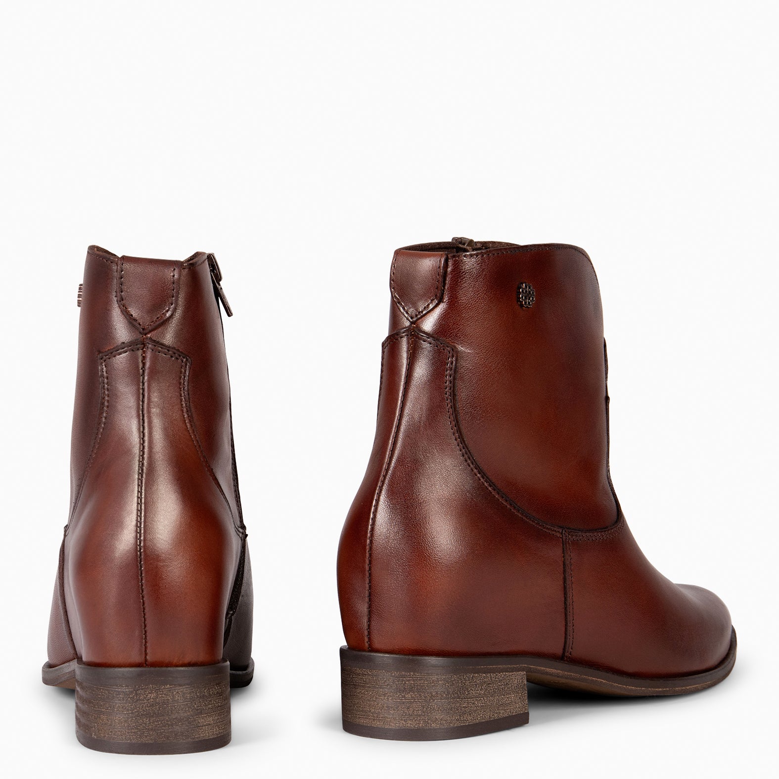 JESSY – BROWN Low heel booties 