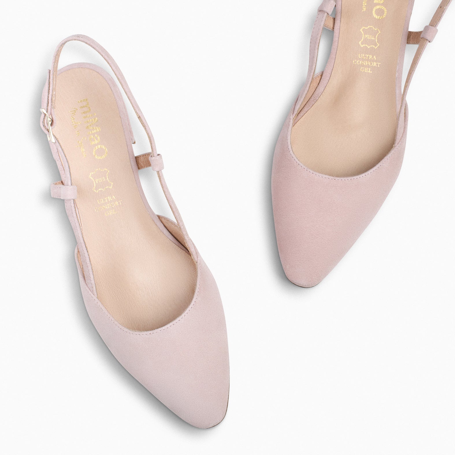 BRUNCH – Chaussures Slingbacks plates NUDE