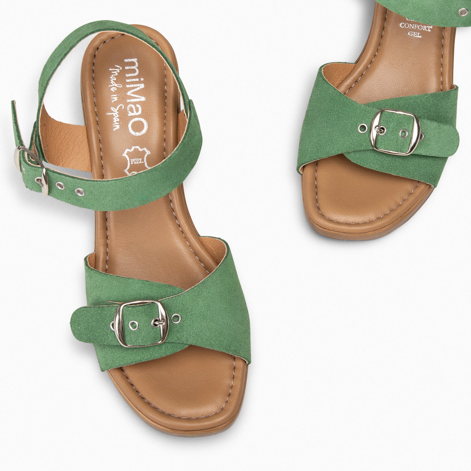 CLEO – GREEN Buckle sandal 