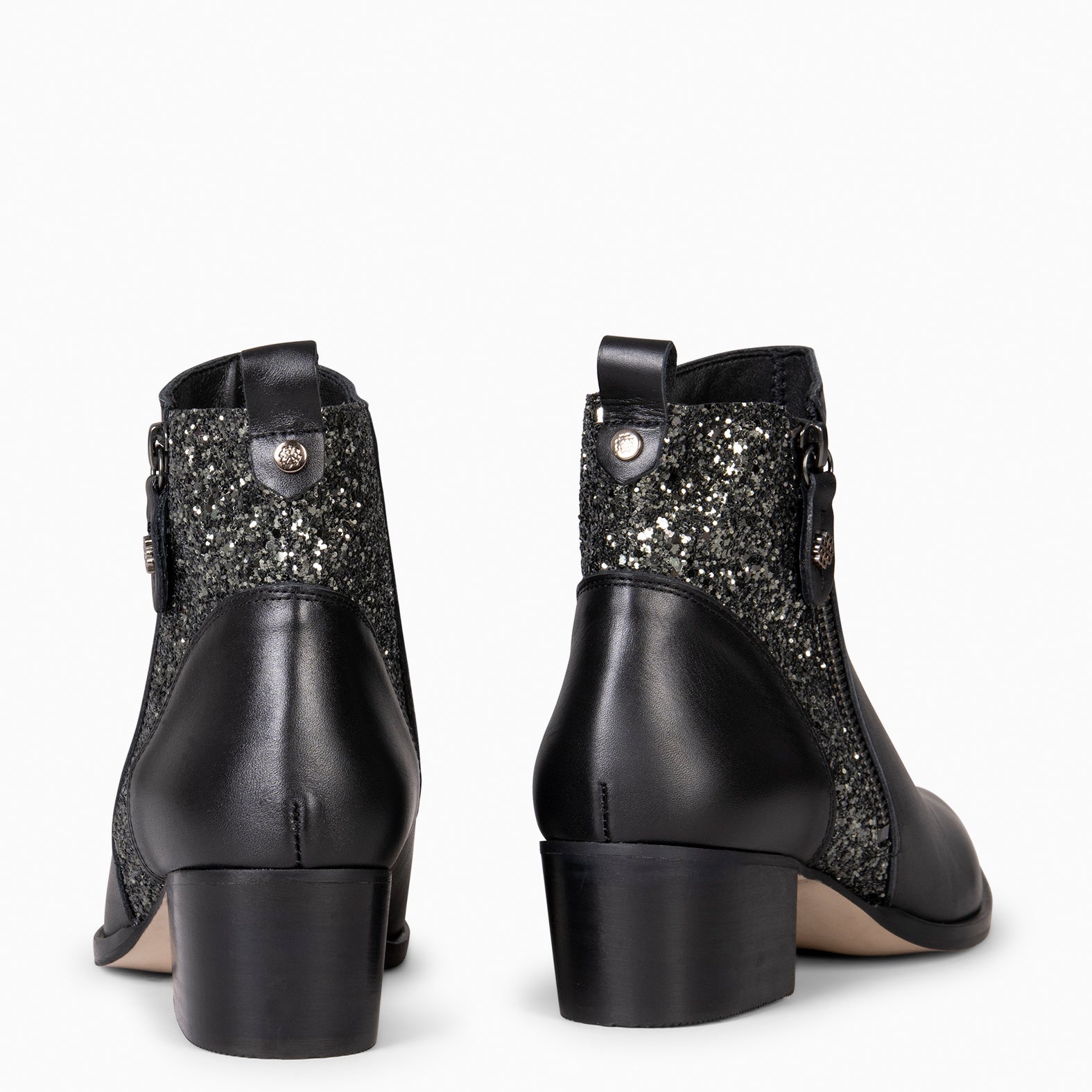 REBECCA - Bottines à talon pour femme NOIR GLITTER