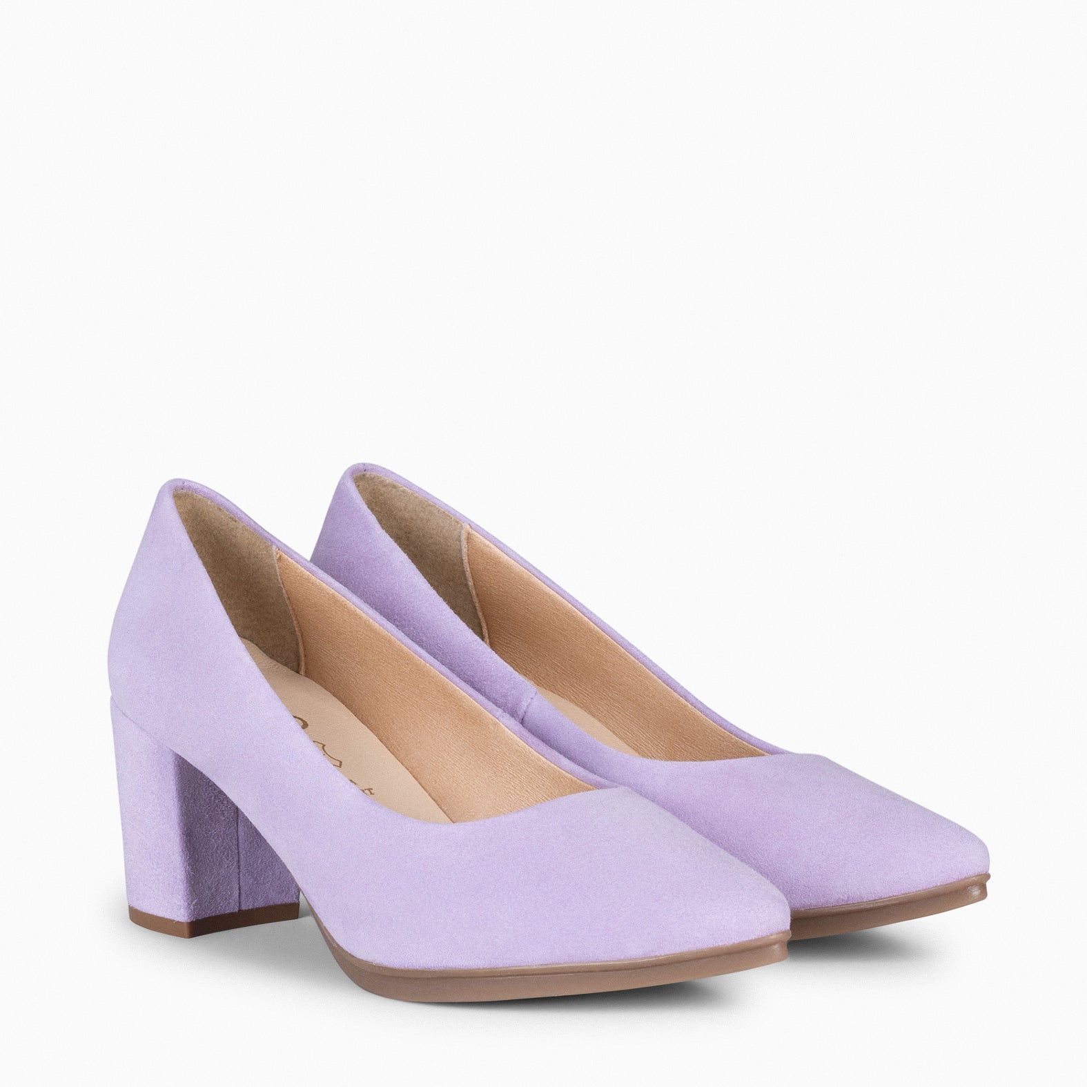 URBAN S Chaussures talon moyen en daim MAUVE