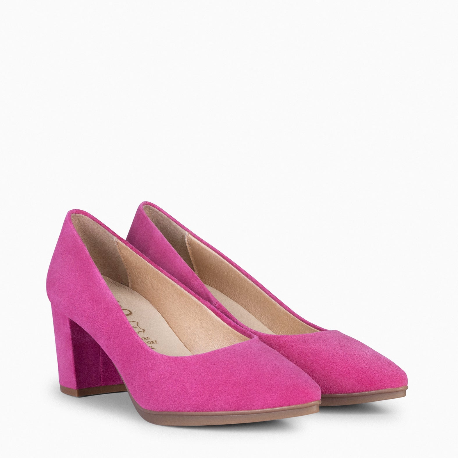 URBAN S – FUCHSIA Suede Mid-Heeled Shoes 