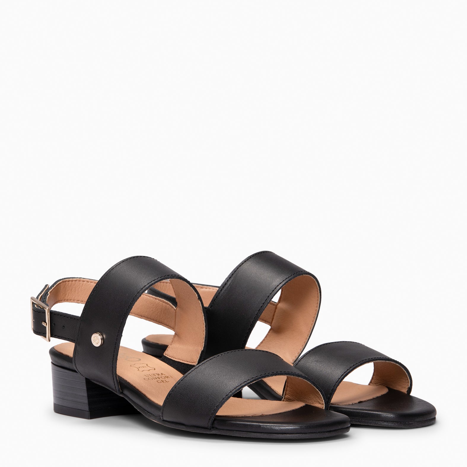 SIA - Sandalias de tacón ancho NEGRO