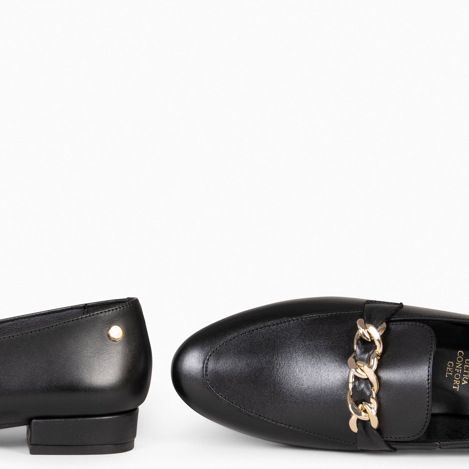 CHAIN – BLACK moccasins with horsebit