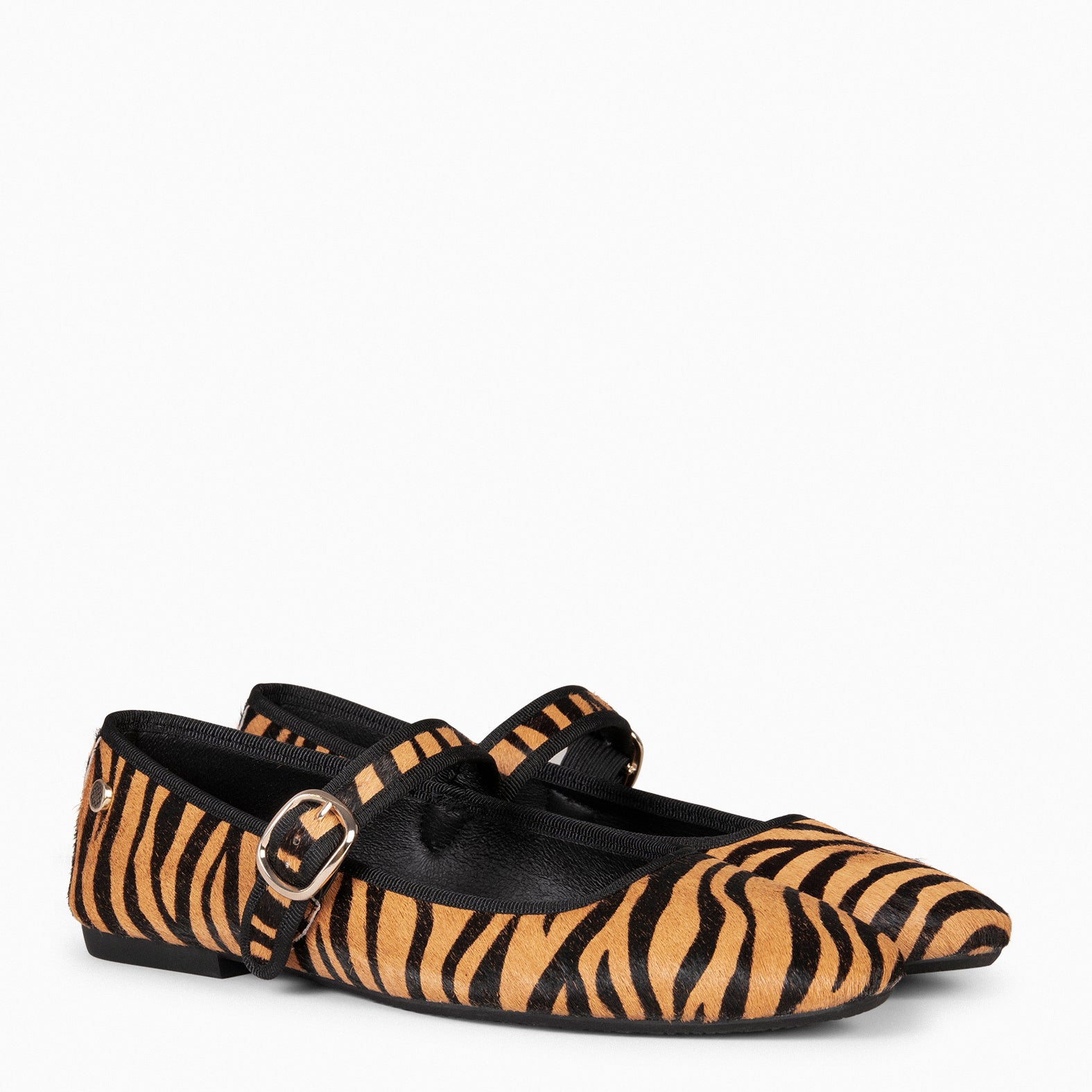 GIZA – ZEBRA Mary-Janes with square toe