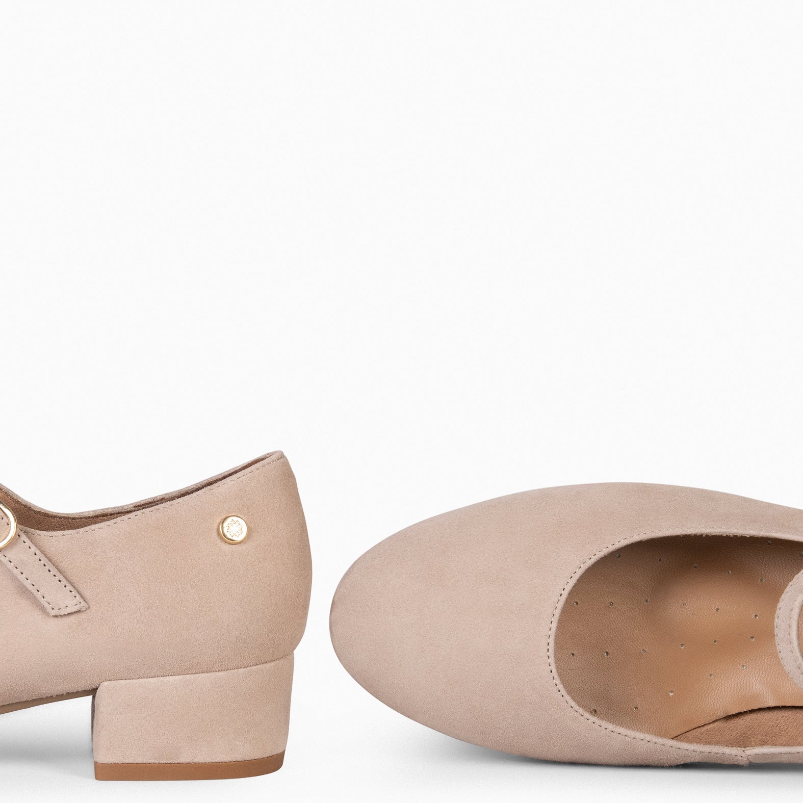 NORA – TAUPE Mary-jane with low heel