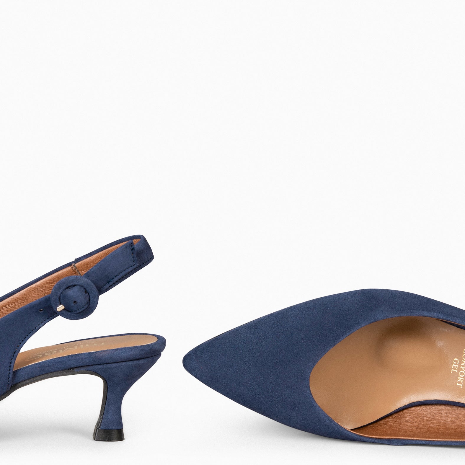 CARMEN – NAVY low heel slingback