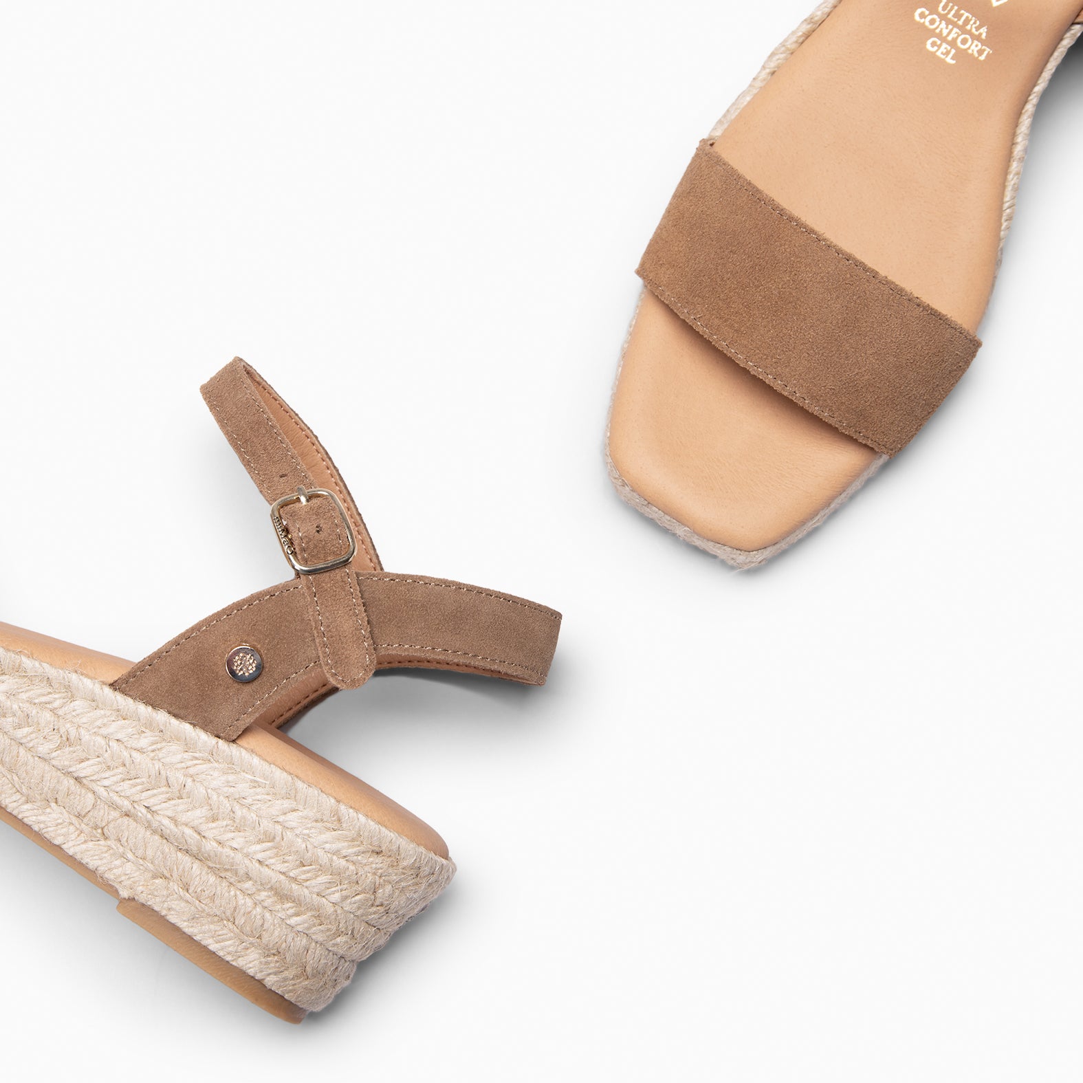 JEREZ - TAUPE ESPADRILLES WITH COMFORTABLE WEDGE