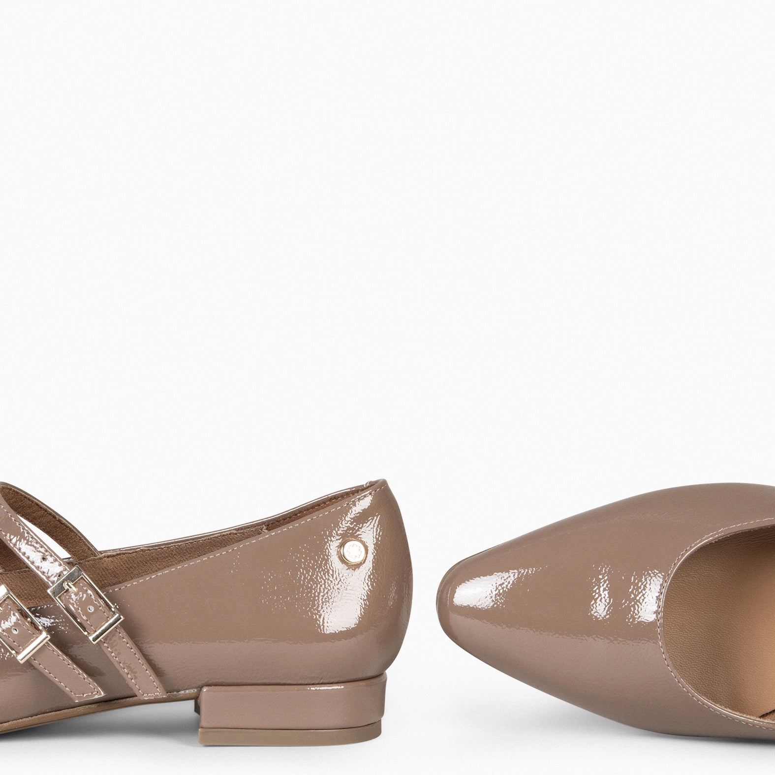 NALA – TAUPE Low-heeled Mary-Janes