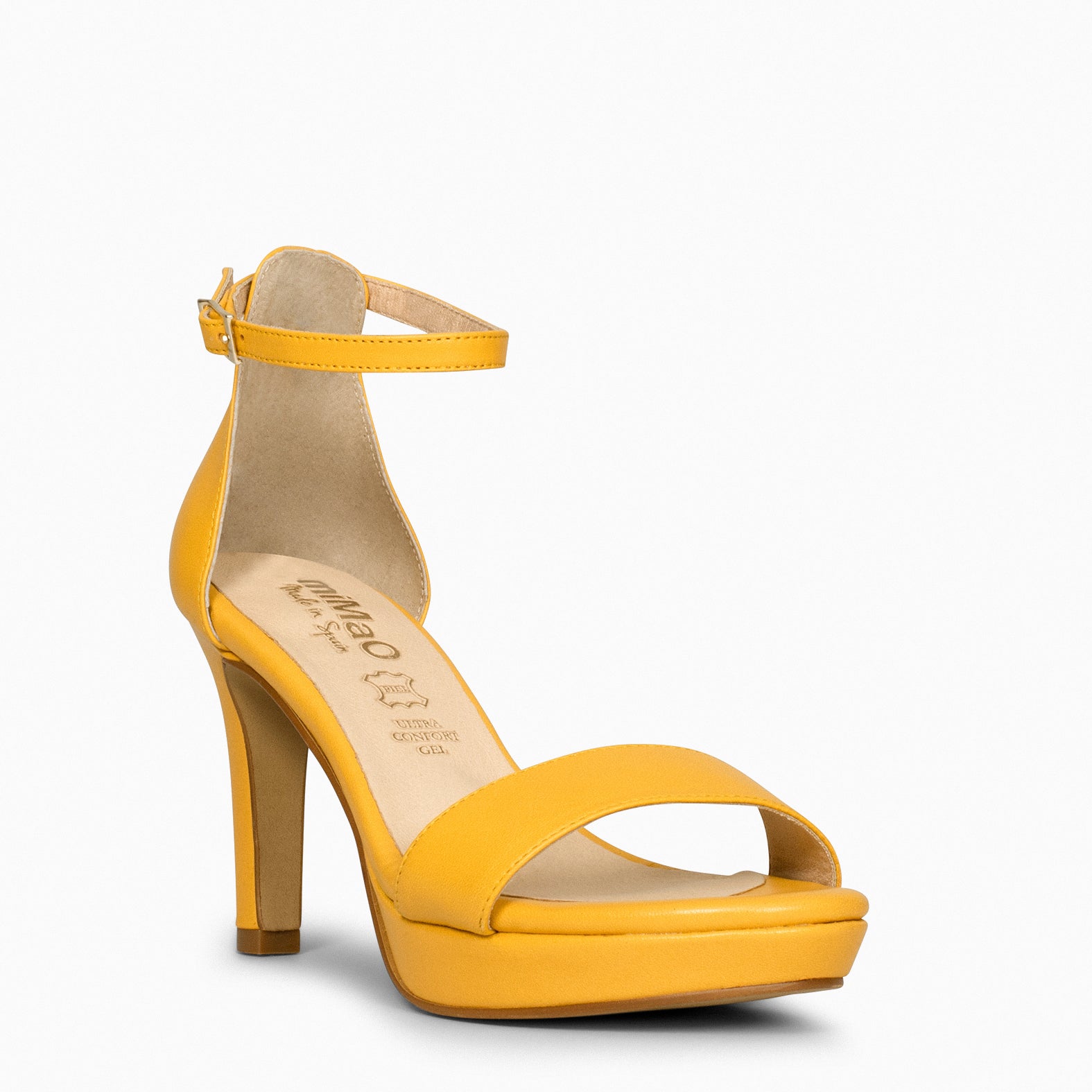 PARTY – YELLOW high-heeled platform sandals