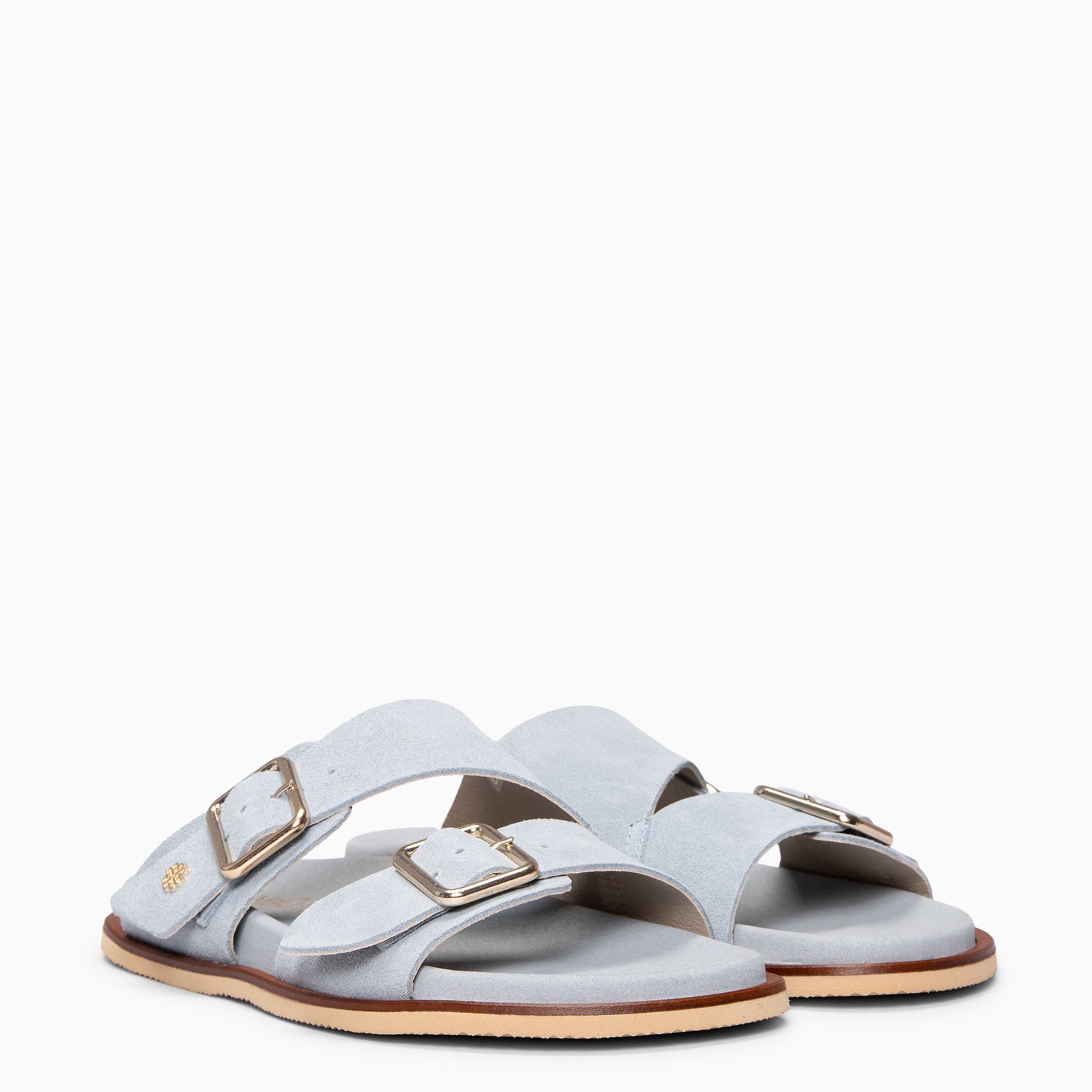 FRIDA - Sandalias tipo pala de ante AZUL