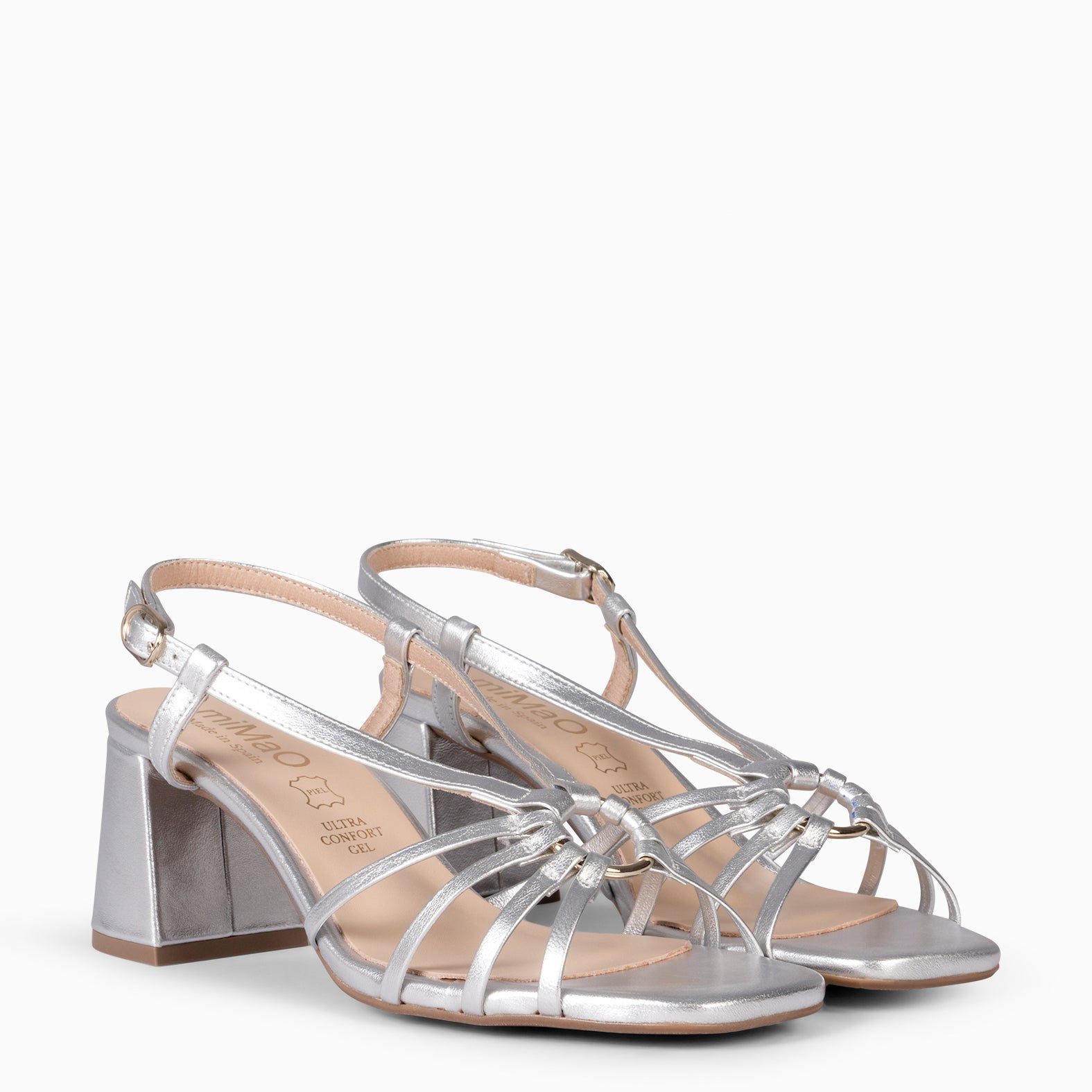 SOLEIL - Sandalias de tacón PLATA - miMaO ®