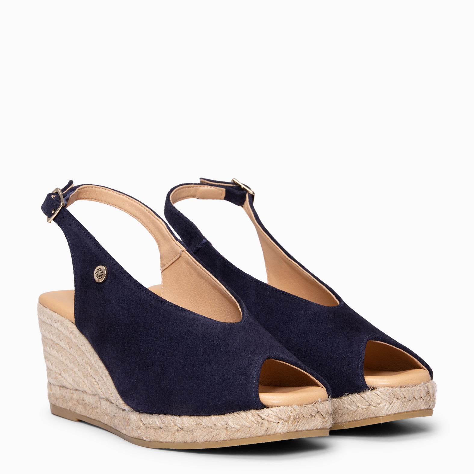 ELIAZAR - NAVY Slingback espadrilles with peep toe 