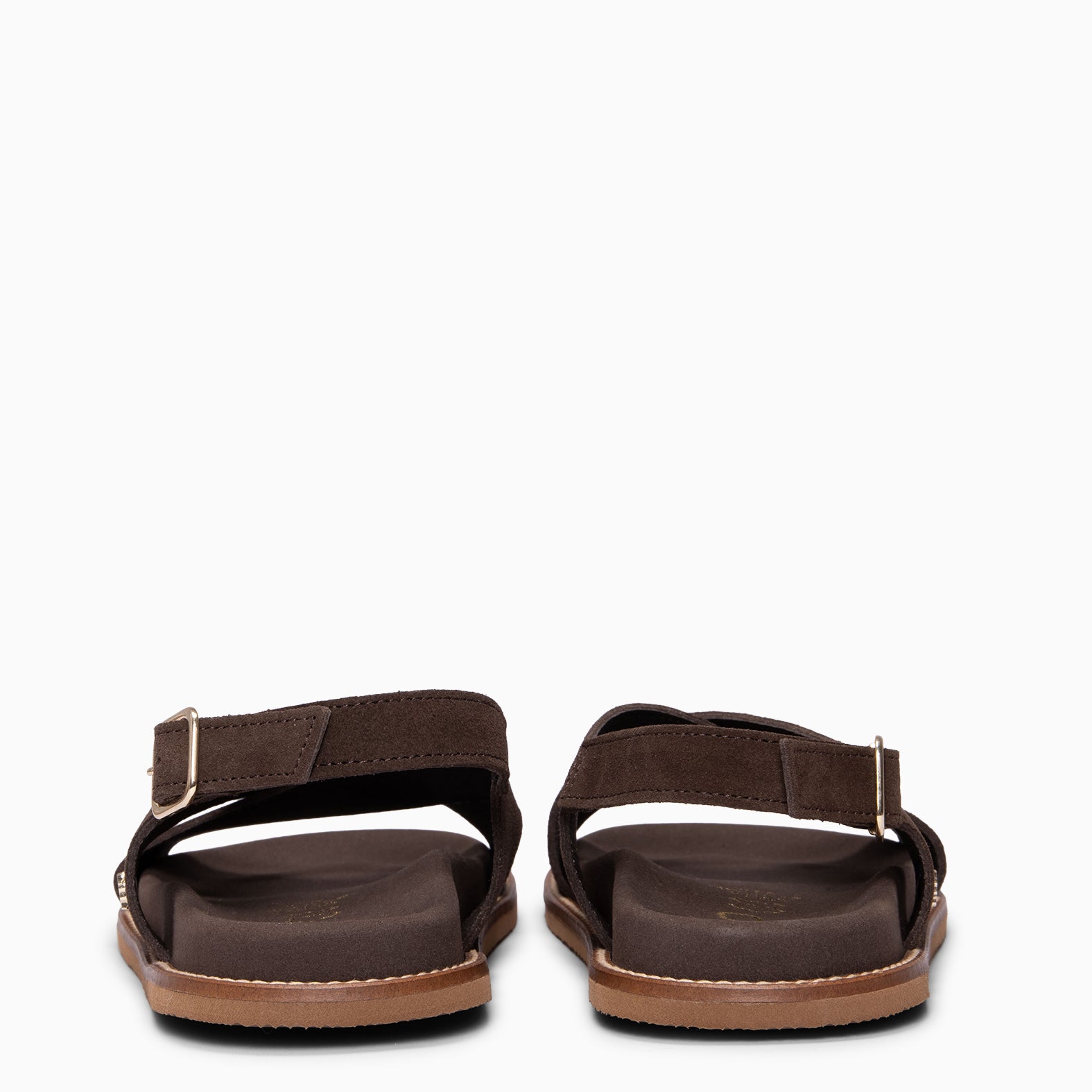 COIBA - BROWN Suede slide sandals