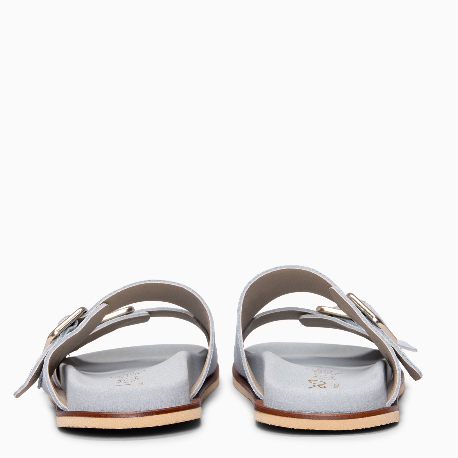 FRIDA - BLUE Suede slide sandals 