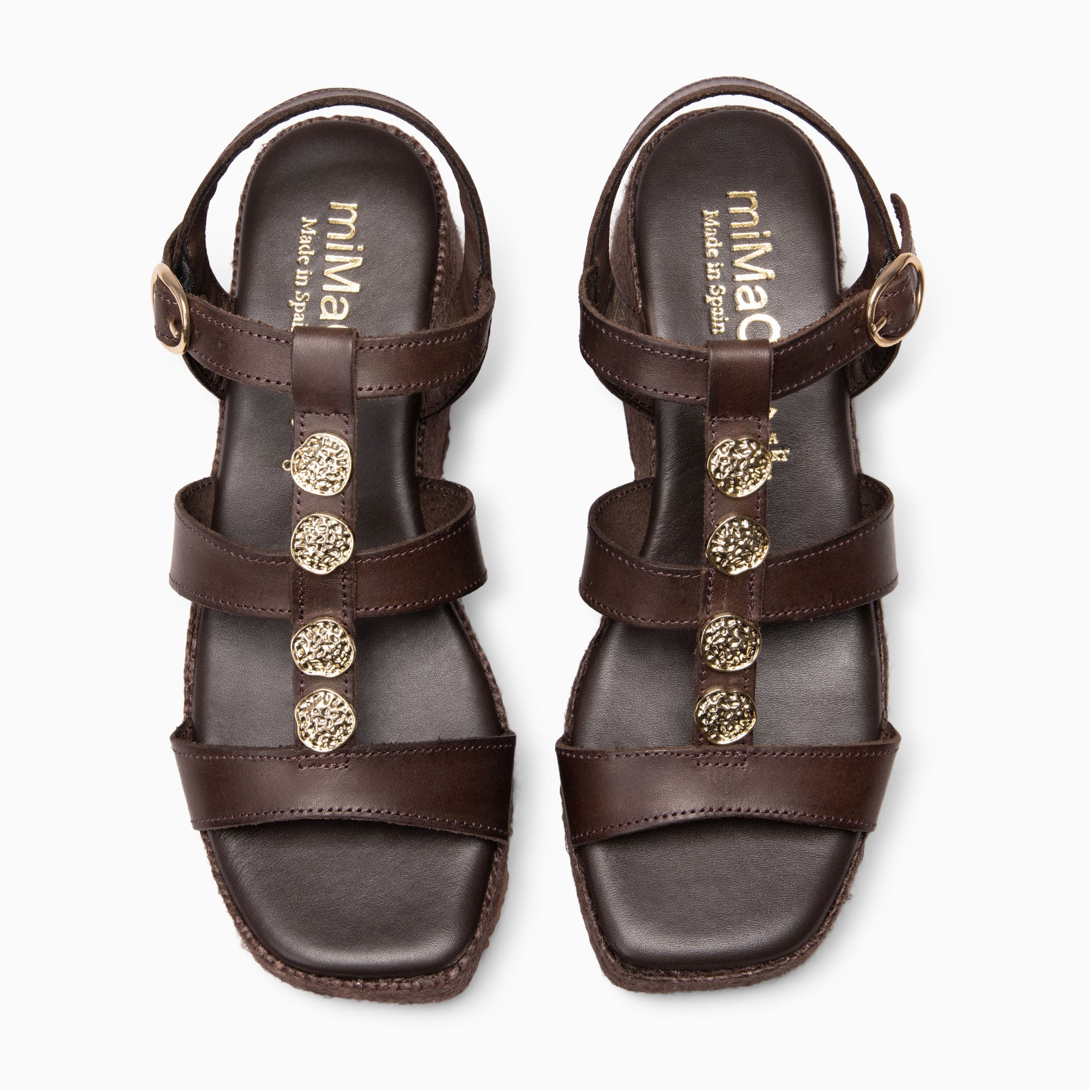 DANAE - Sandalias de plataforma de yute MARRON