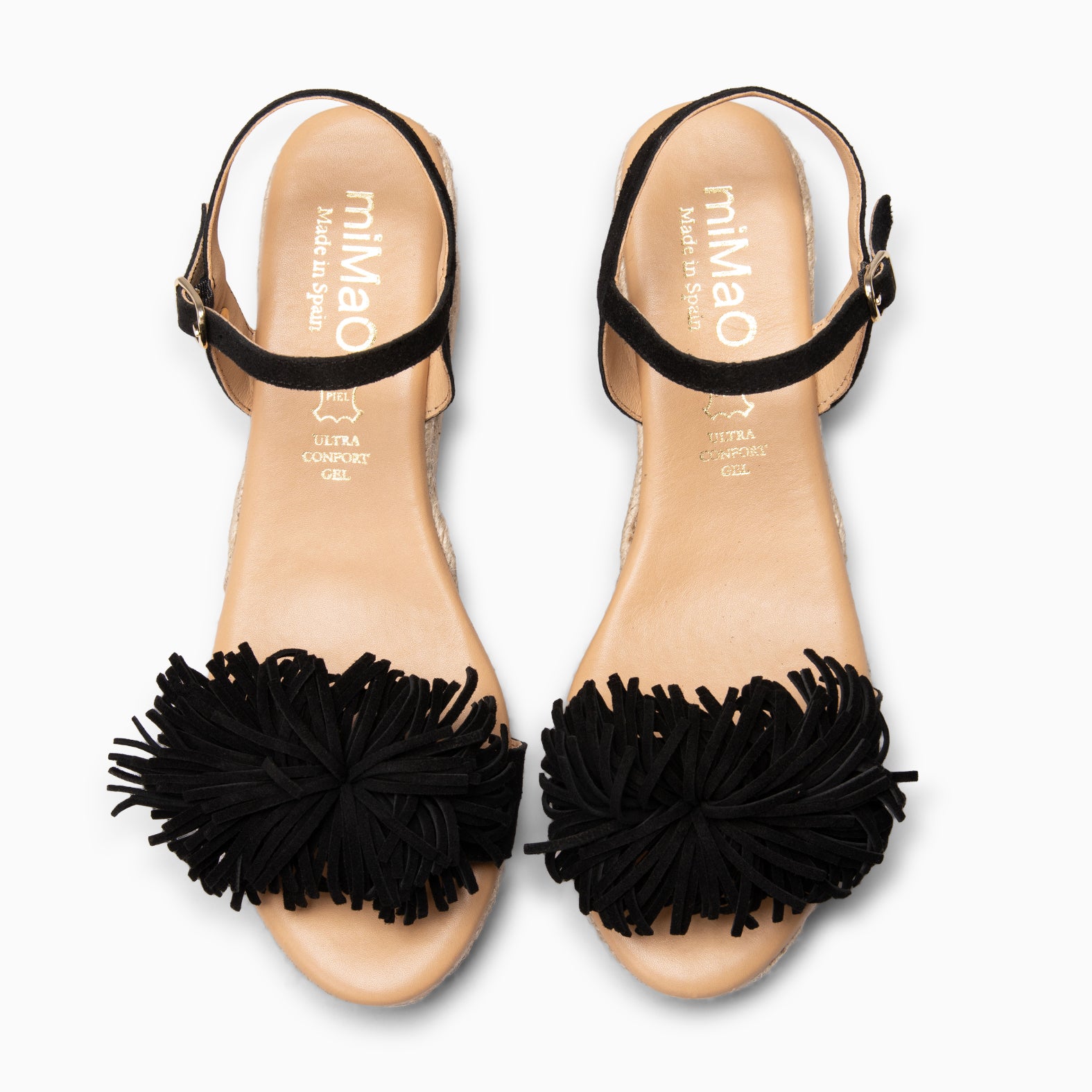 CELESTE - BLACK Espadrille wedge