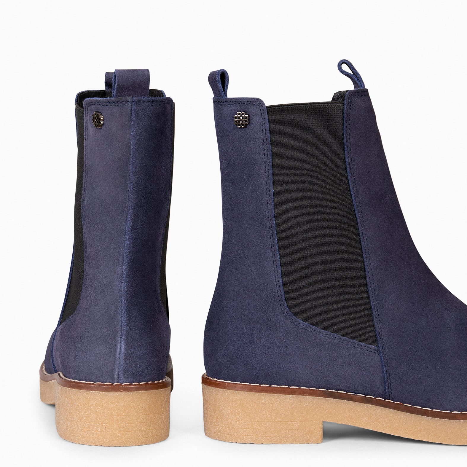 PORTLAND - Bottines Chelsea en daim hydrofuge BLEU MARINE