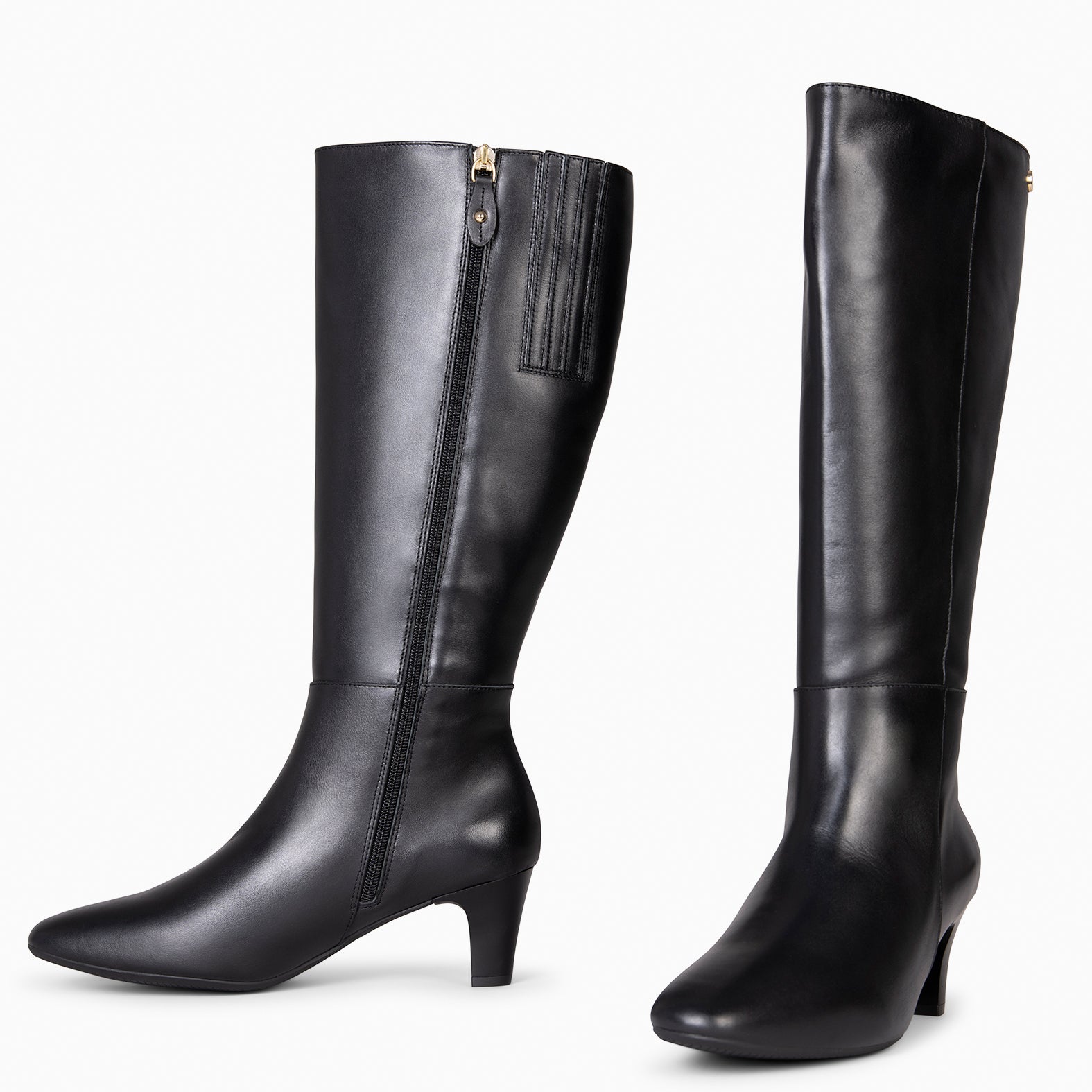 QUEENS - Bota alta de tacón NEGRO