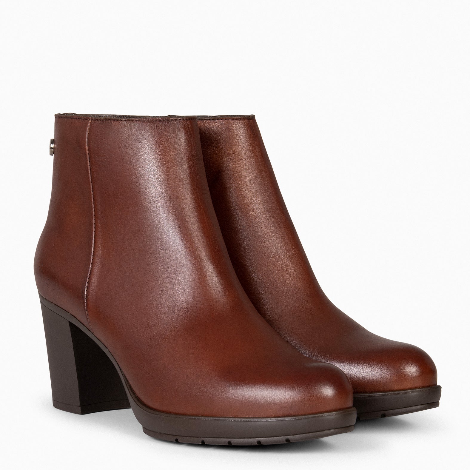 ZAGREB – BROWN Leather Booties