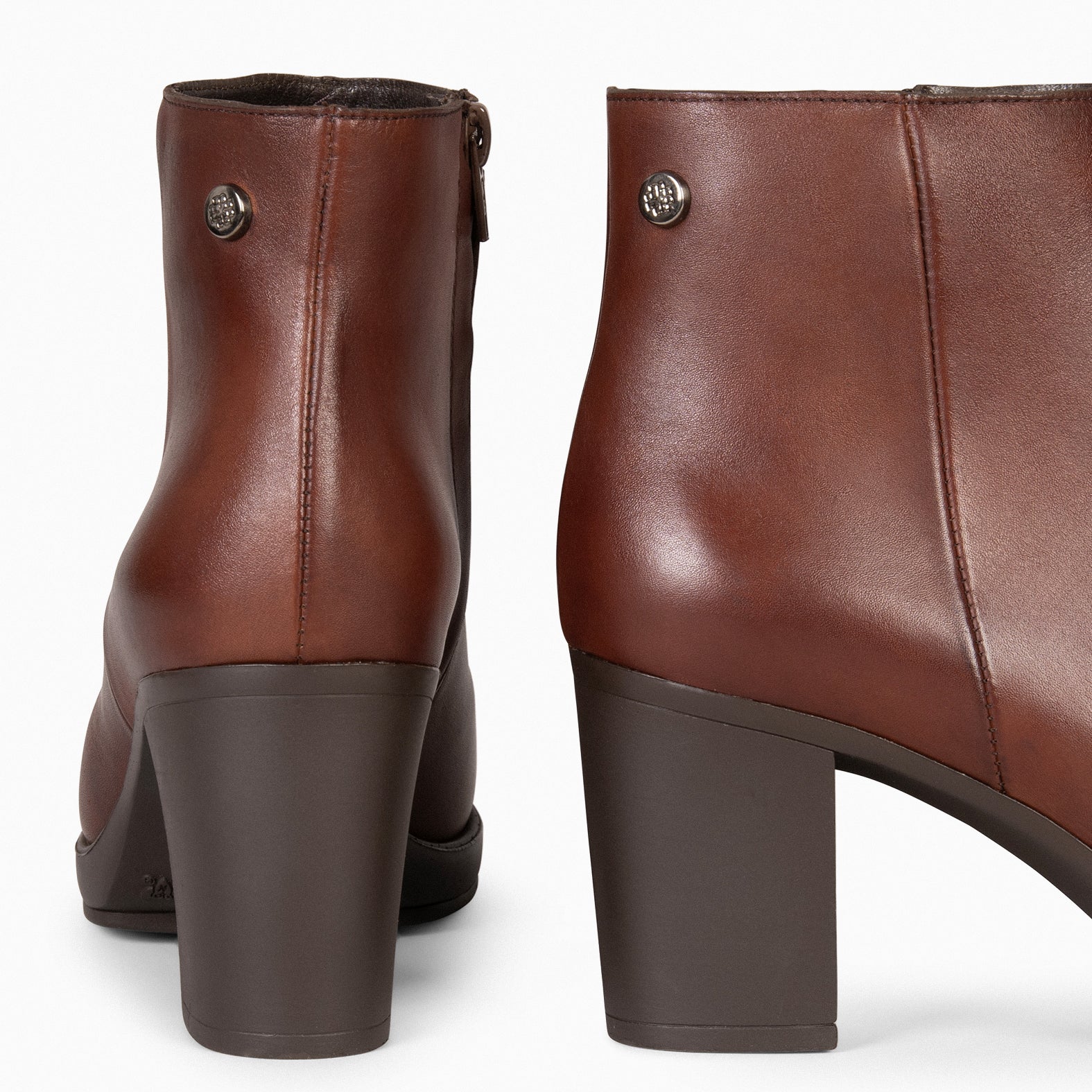 ZAGREB – BROWN Leather Booties