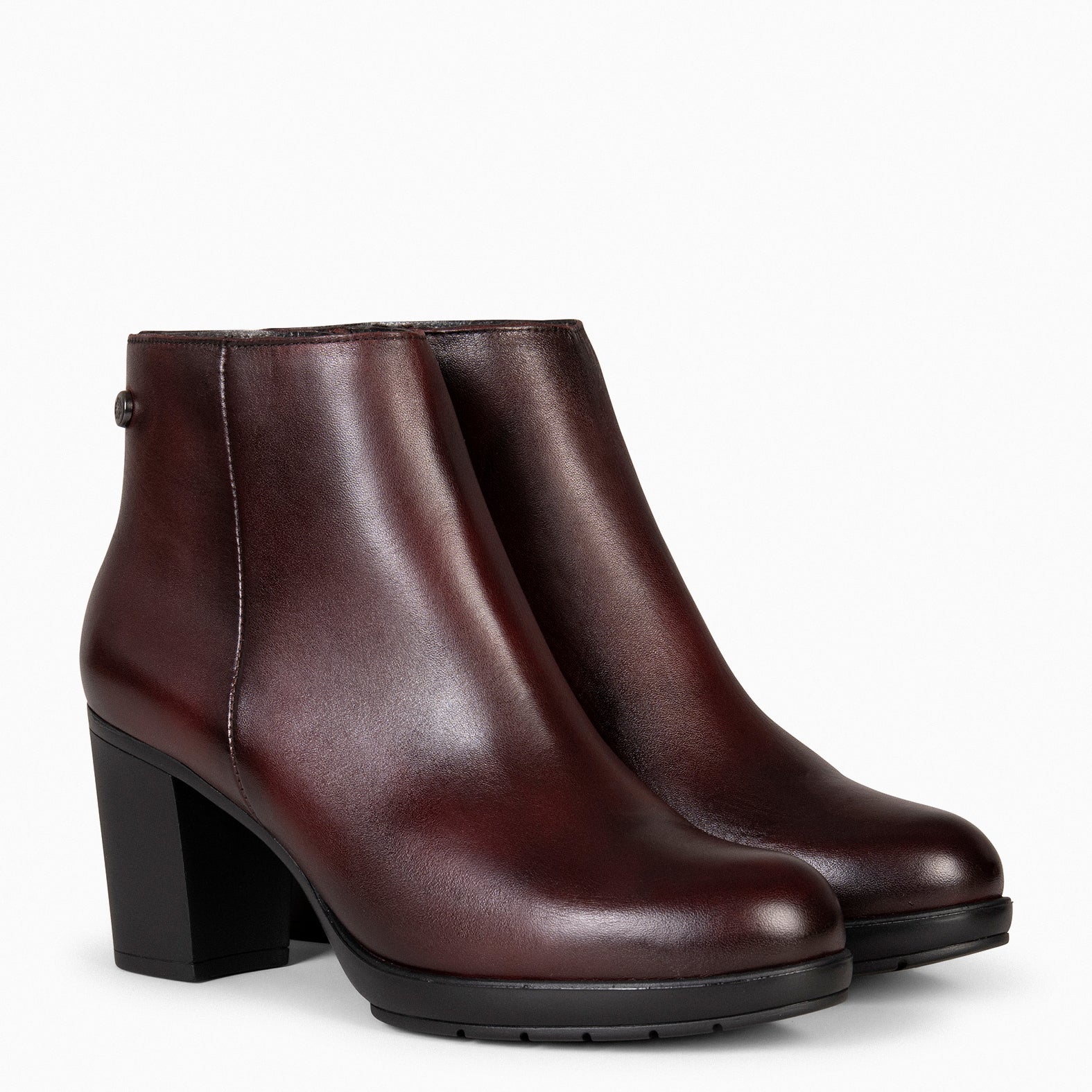 ZAGREB – BURGUNDY Leather Booties