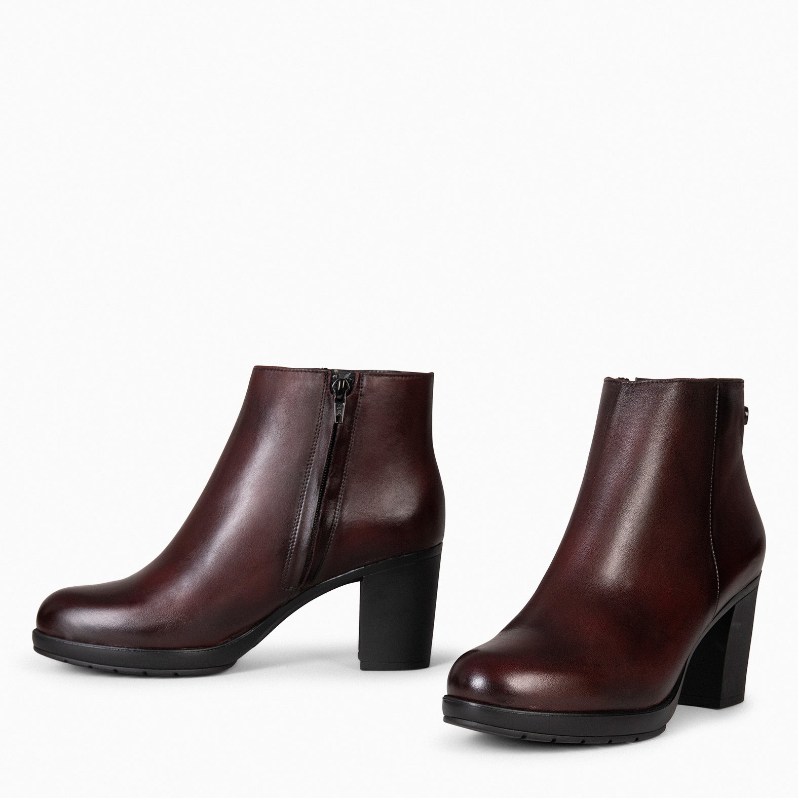 ZAGREB – BURGUNDY Leather Booties