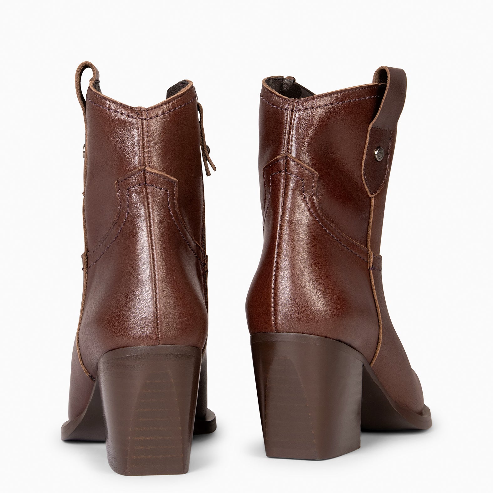 COLORADO - Bottines cowboy pour femme MARRON