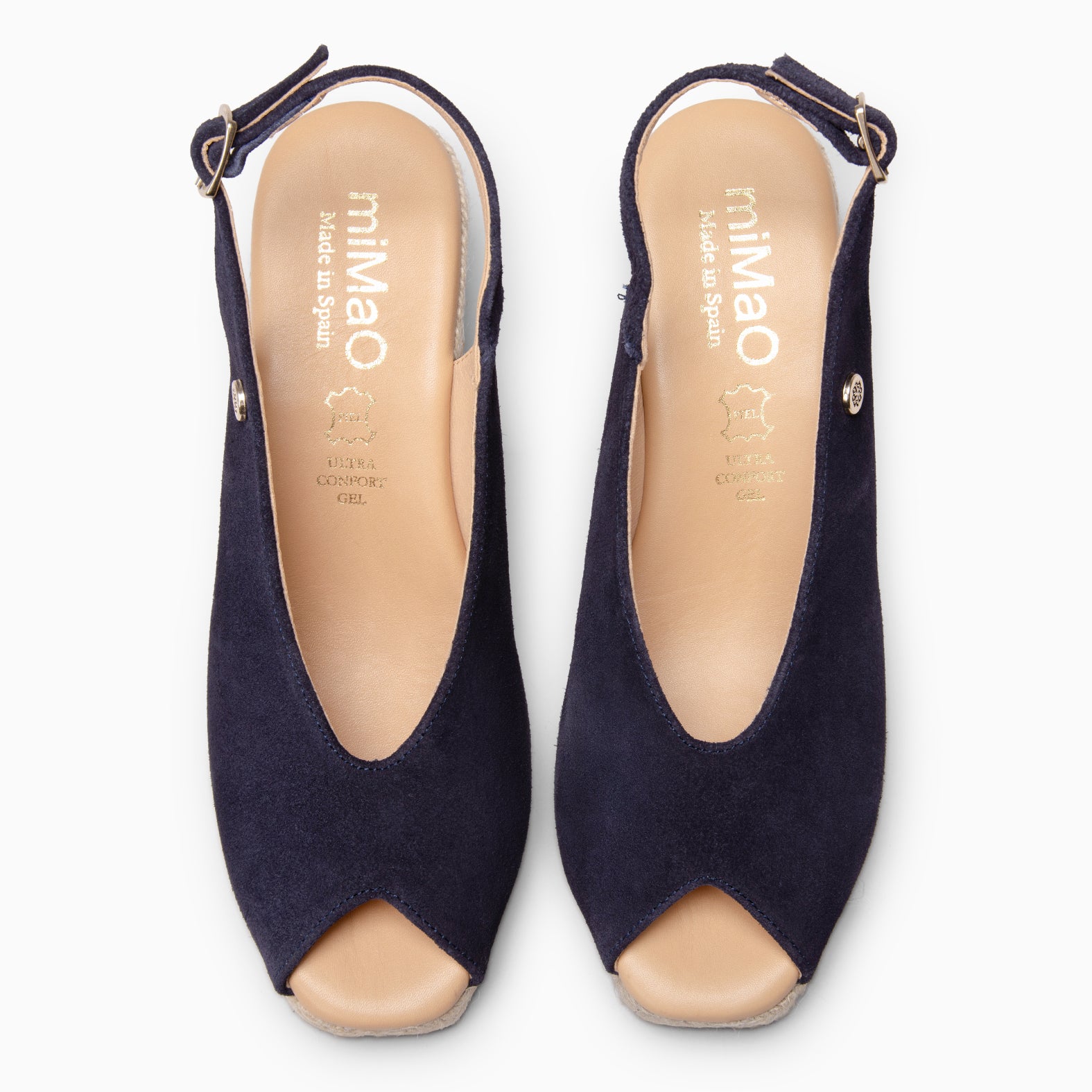 ELIAZAR - NAVY Slingback espadrilles with peep toe 