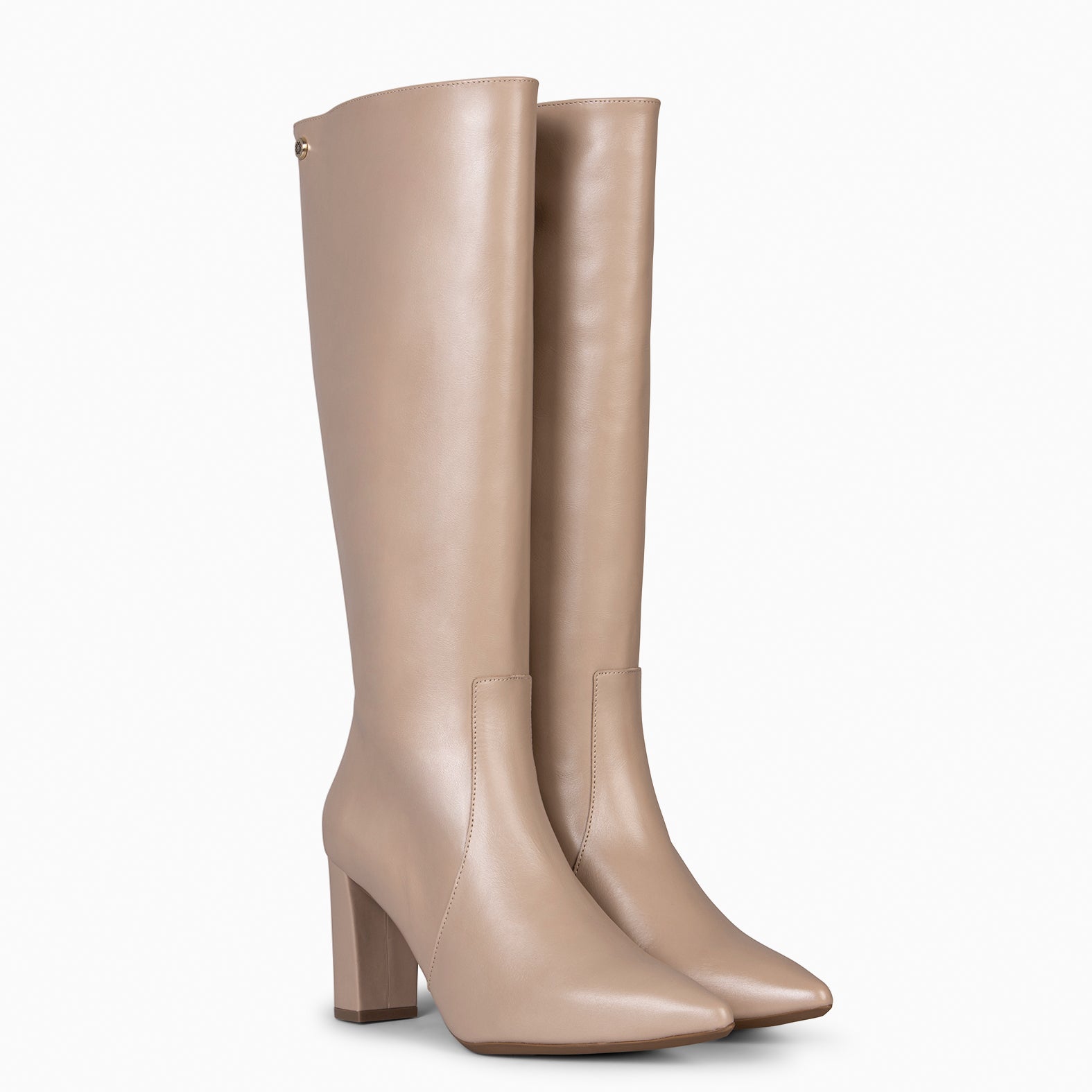 SOHO - Bottes hautes en cuir TAUPE