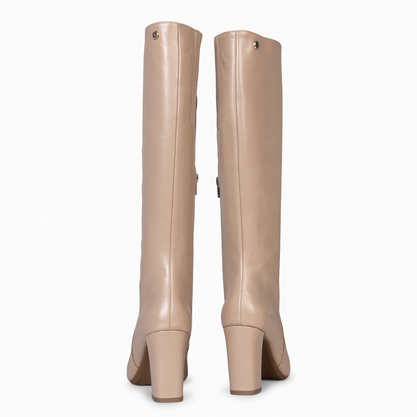 SOHO - Bottes hautes en cuir TAUPE