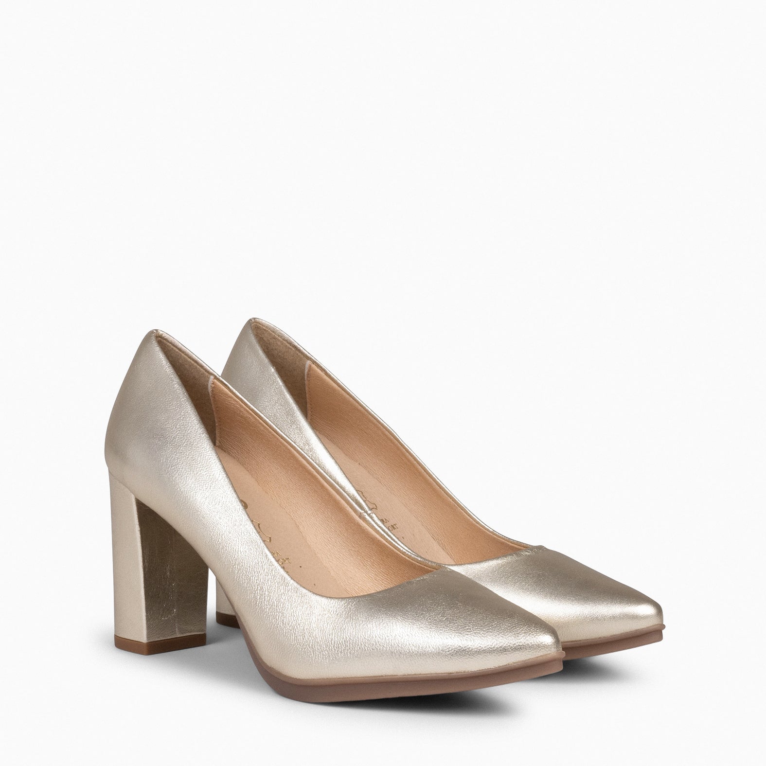 URBAN SPLASH – GOLDEN metallic leather heels