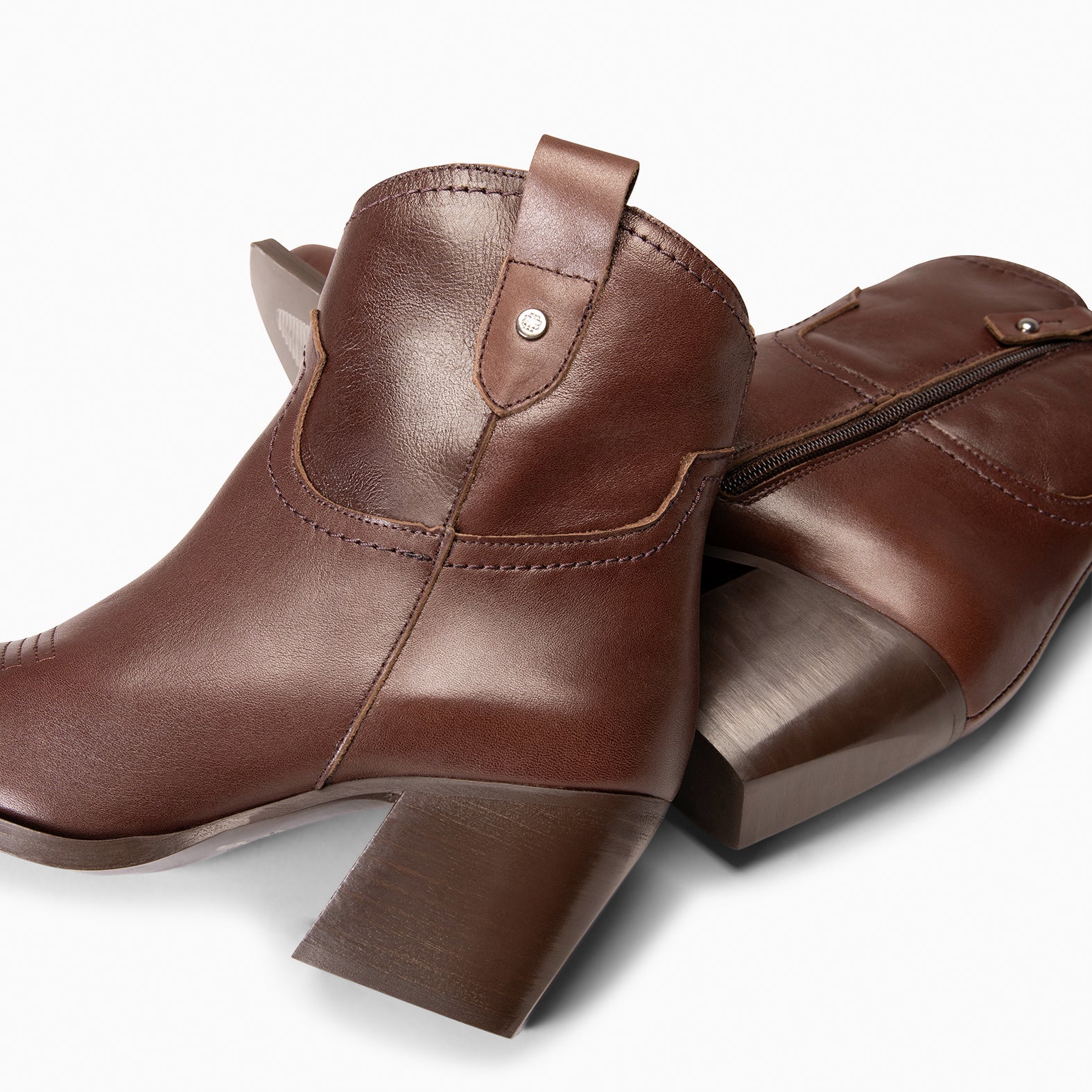 COLORADO - Bottines cowboy pour femme MARRON