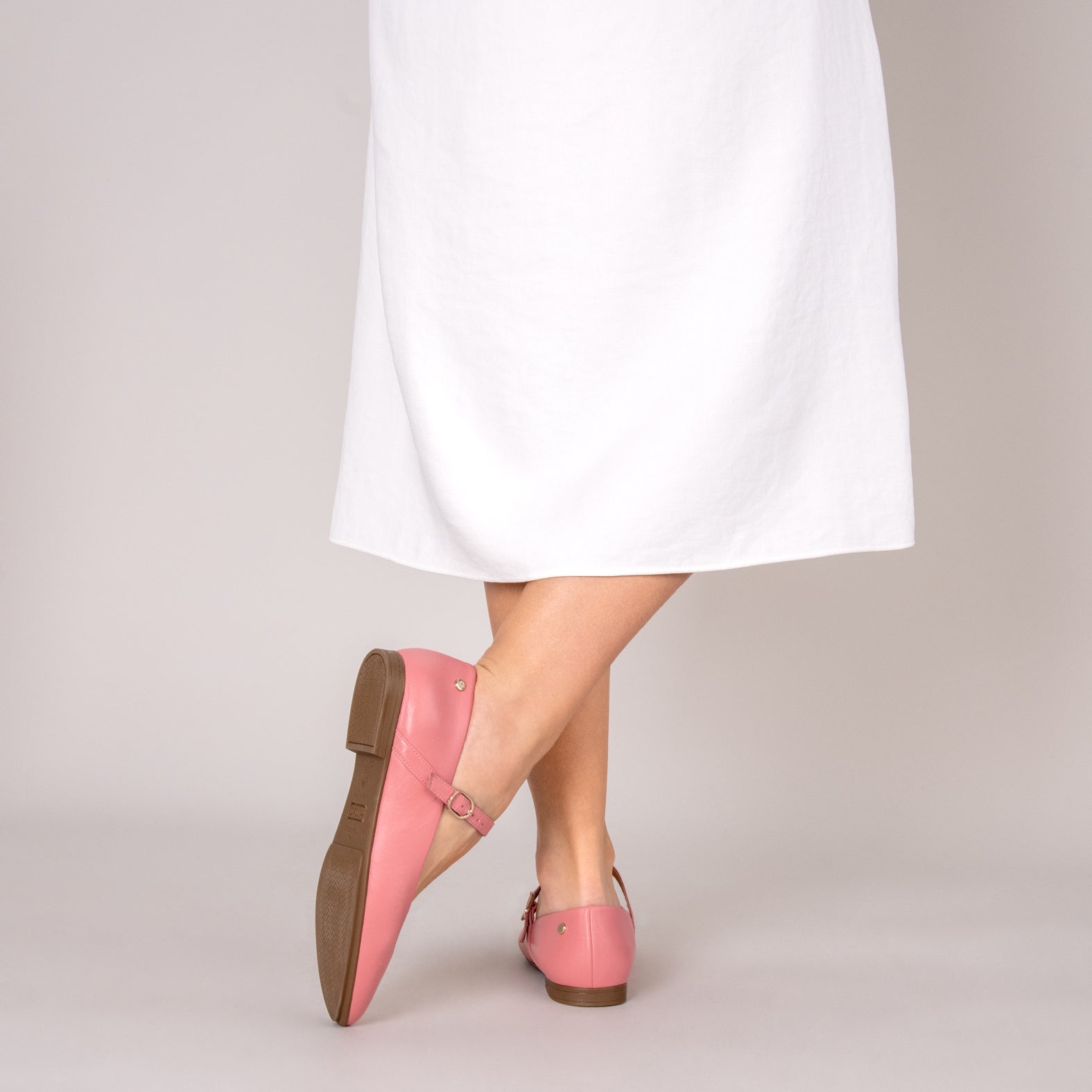 ROSALIE – PINK rounded toe Mary-Janes