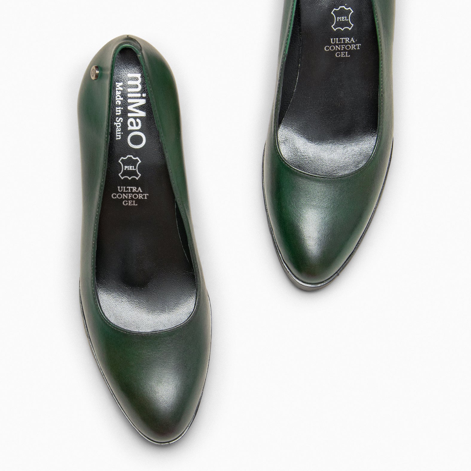 URBAN TREND - Green nappa leather shoes